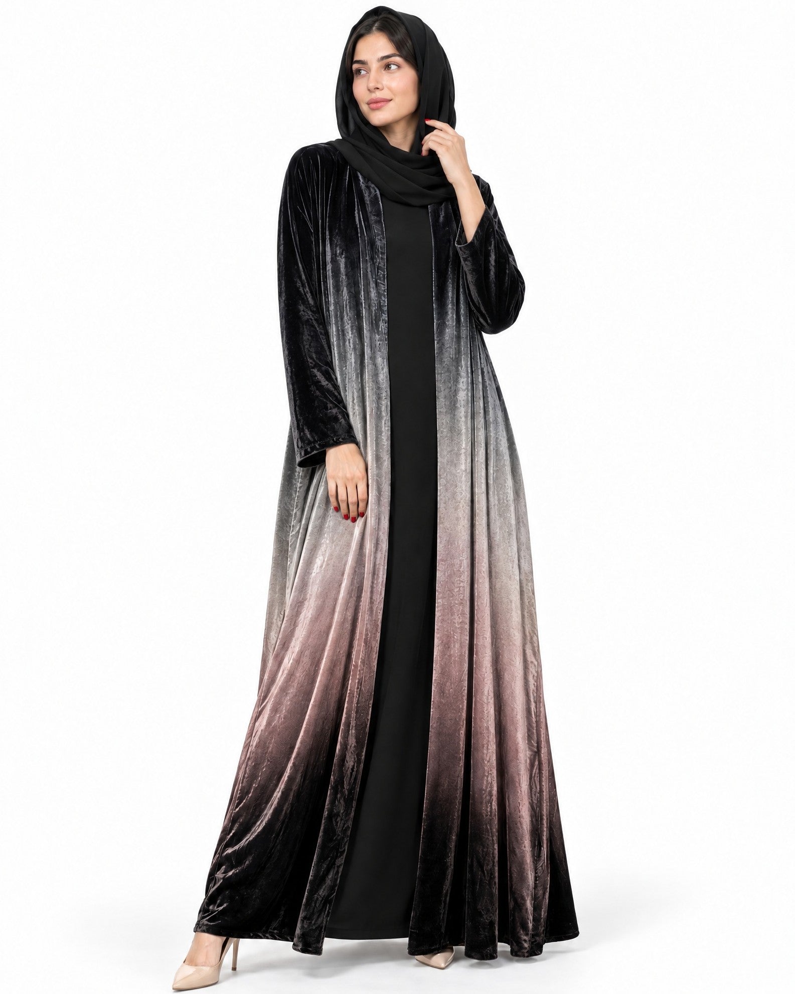 VEL-16-01 ABAYA - LELAS ABAYAS - MIRA Y MANO