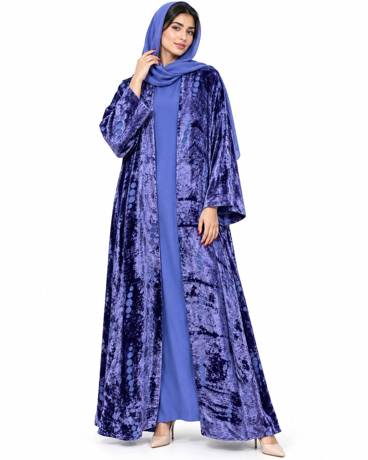 VEL-17-3 ABAYA - LELAS ABAYAS - MIRA Y MANO