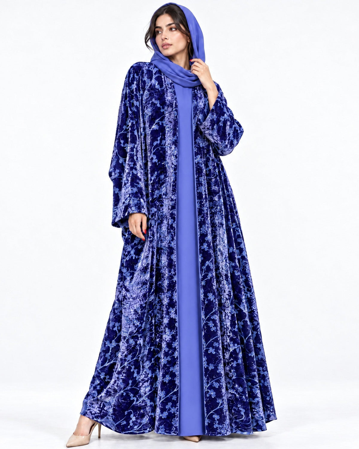 VEL-18-3 ABAYA - LELAS ABAYAS - MIRA Y MANO