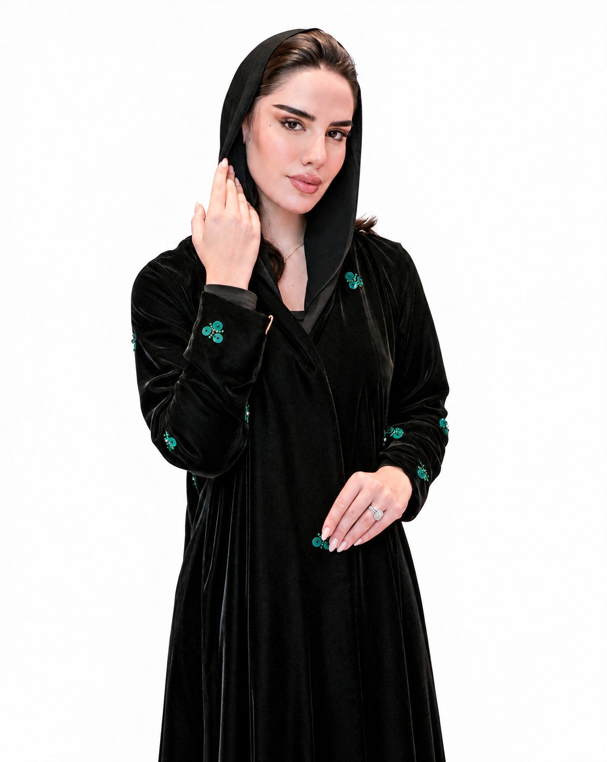 HINTS OF GREEN ABAYA - LOVAH - MIRA Y MANO