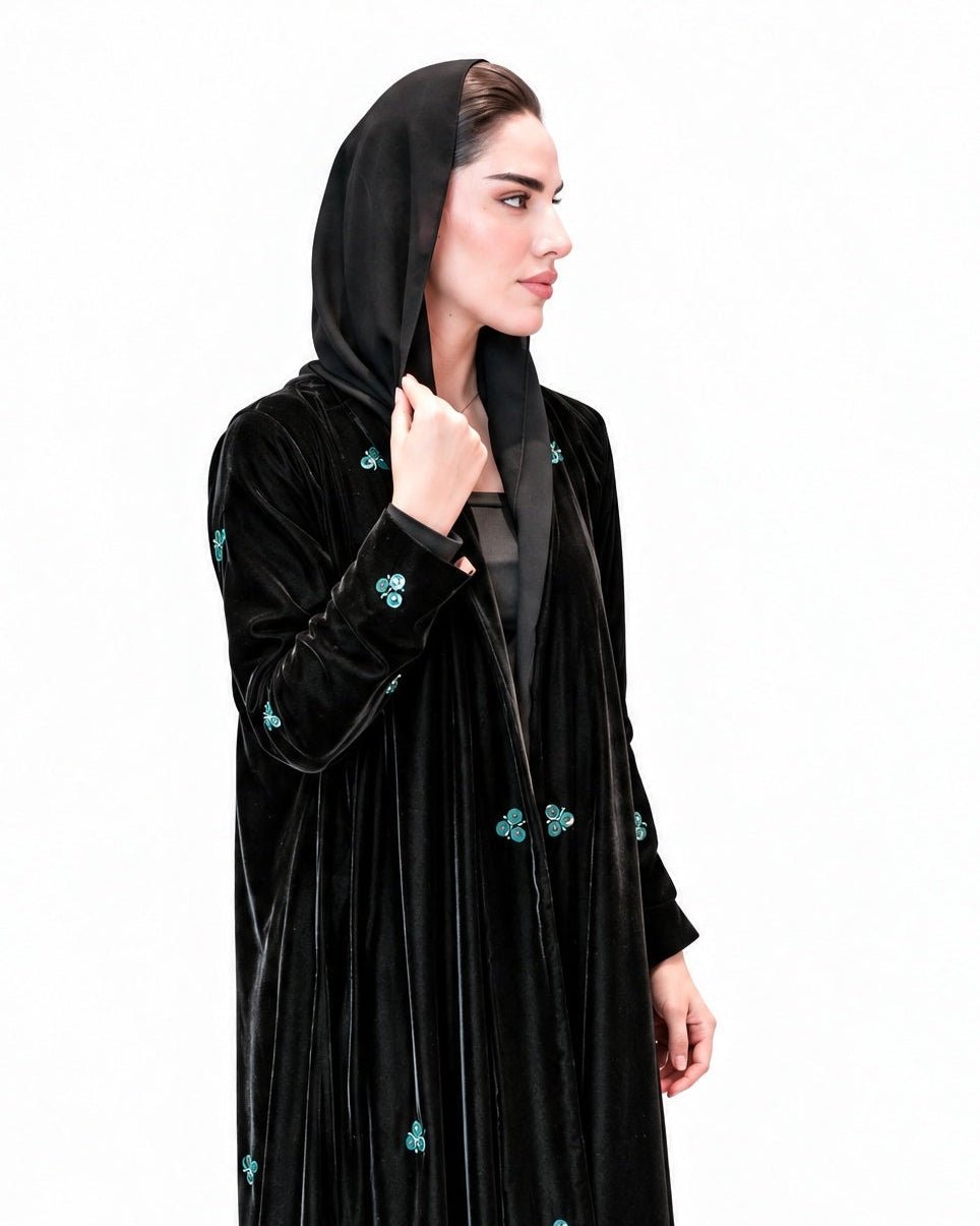 HINTS OF GREEN ABAYA - LOVAH - MIRA Y MANO