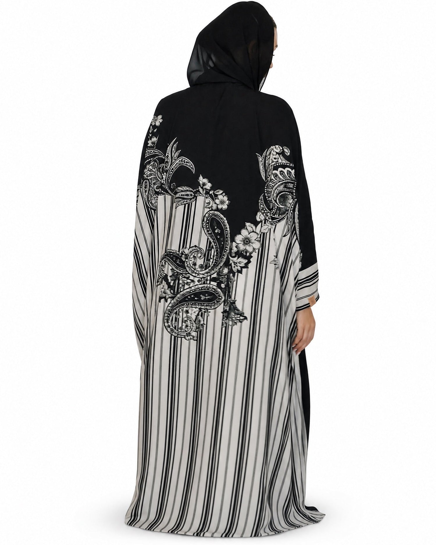 THE L - Black Crepe Abaya - LOVAH - MIRA Y MANO