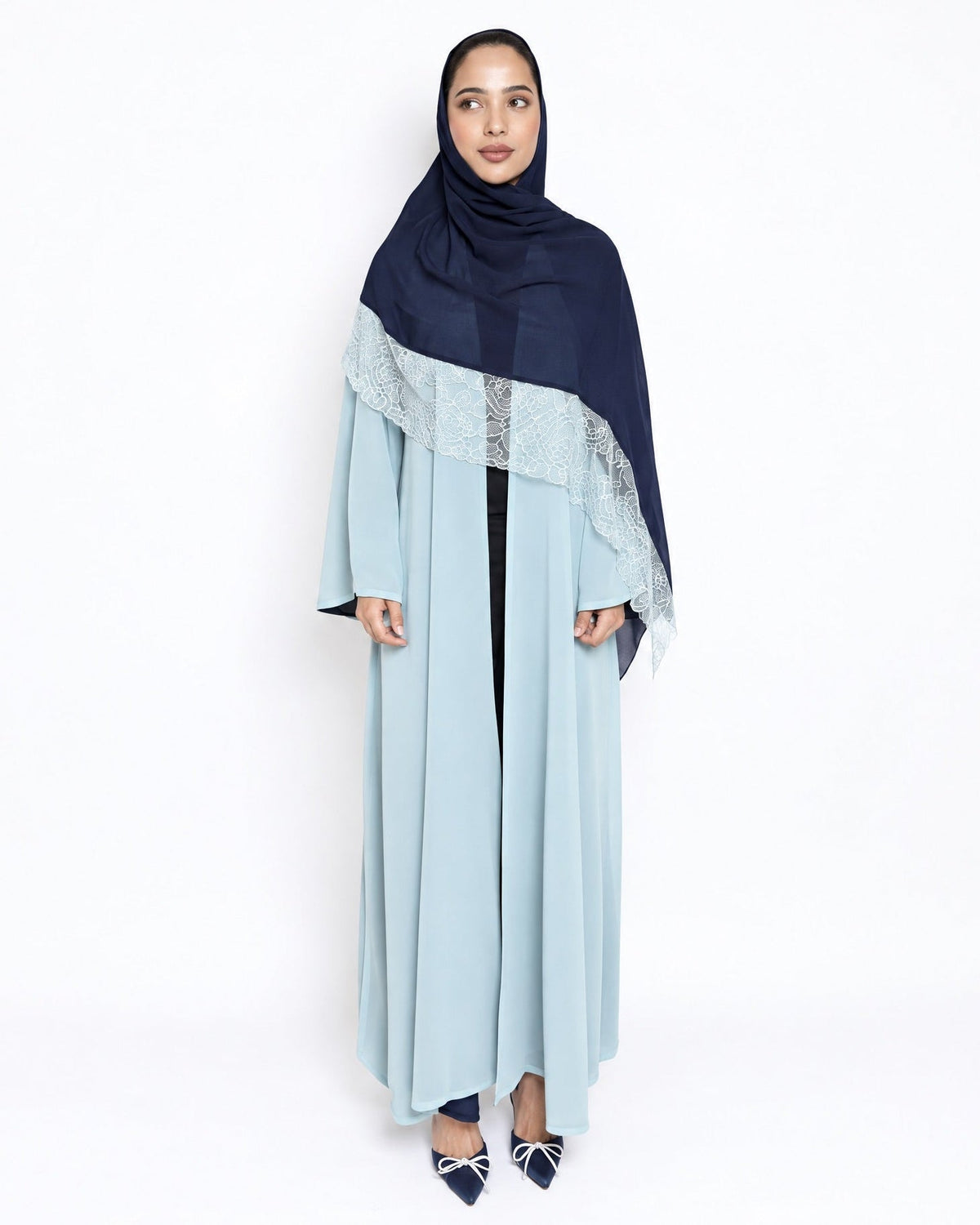 THE DOUBLE FACE NAVY ABAYA - LUMAN ABAYAS - MIRA Y MANO