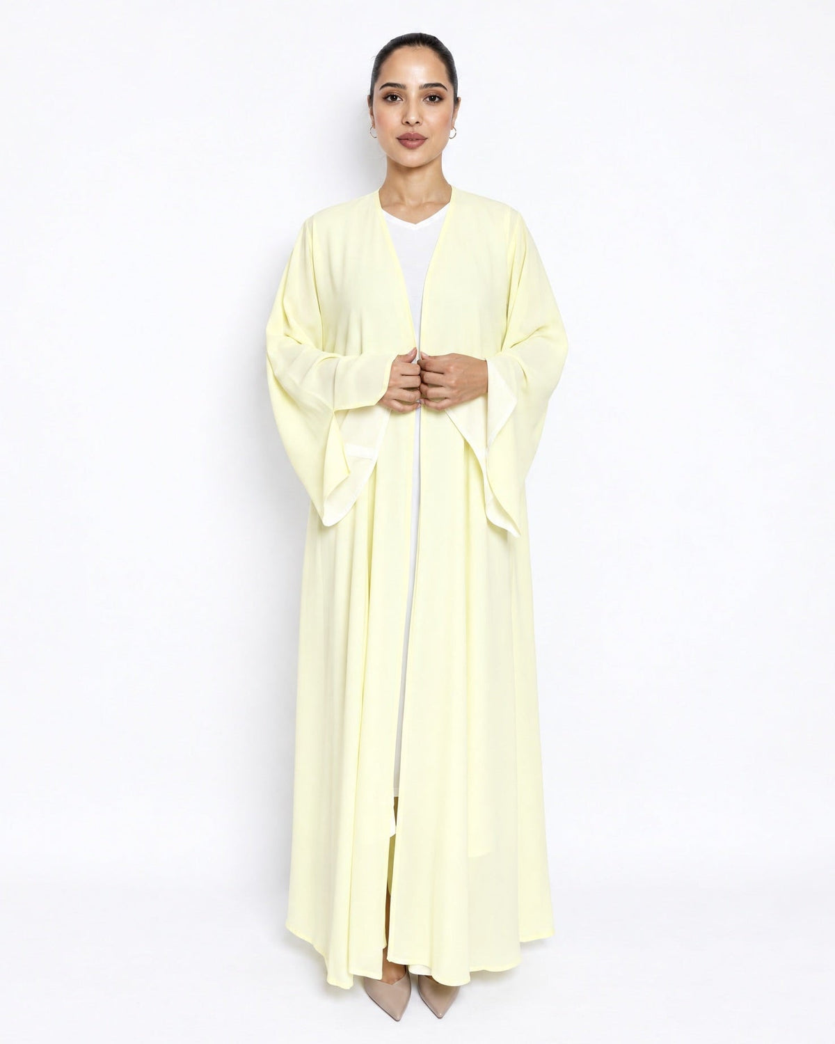 THE DOUBLE FACE YELLOW ABAYA - LUMAN ABAYAS - MIRA Y MANO