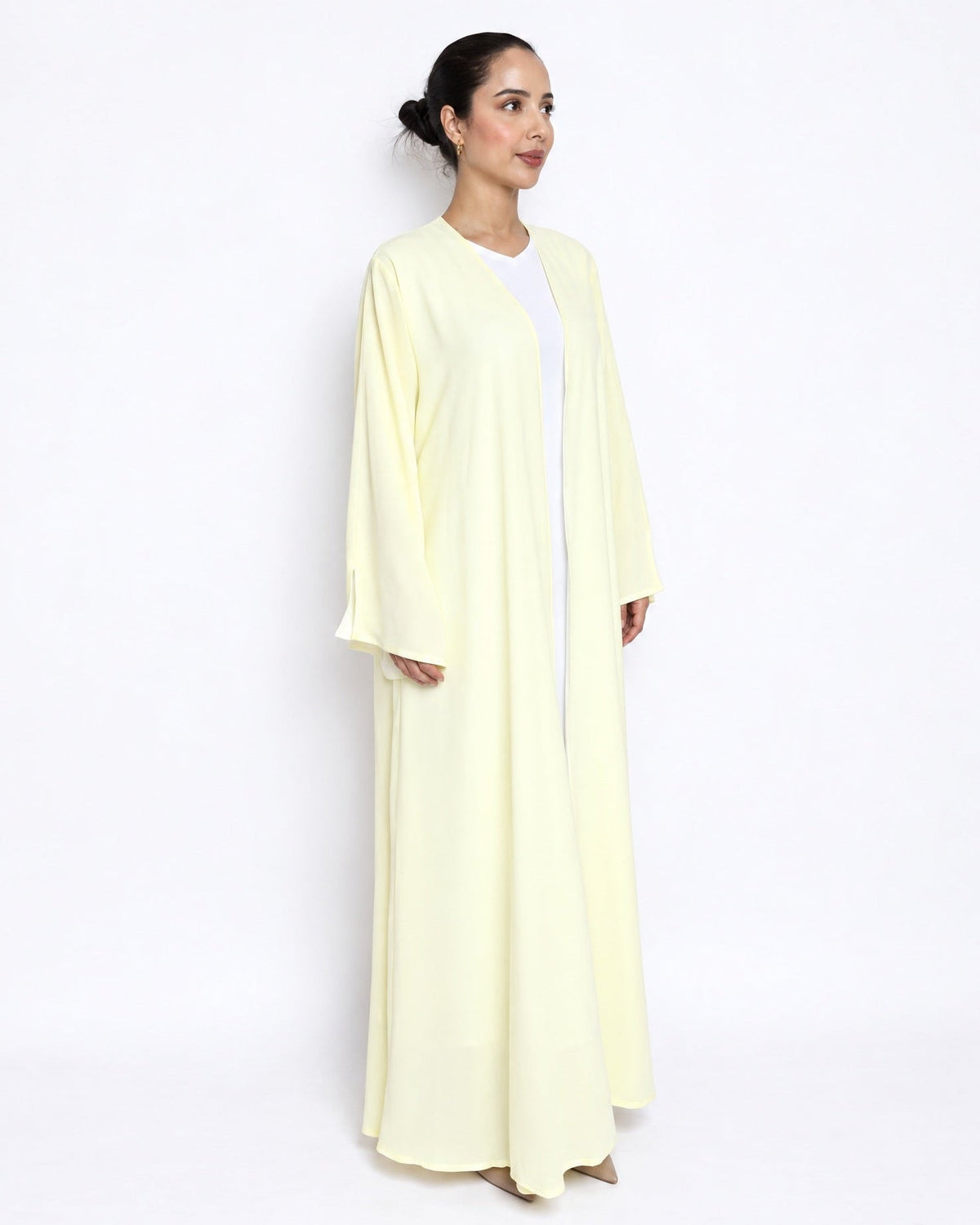 THE DOUBLE FACE YELLOW ABAYA - LUMAN ABAYAS - MIRA Y MANO
