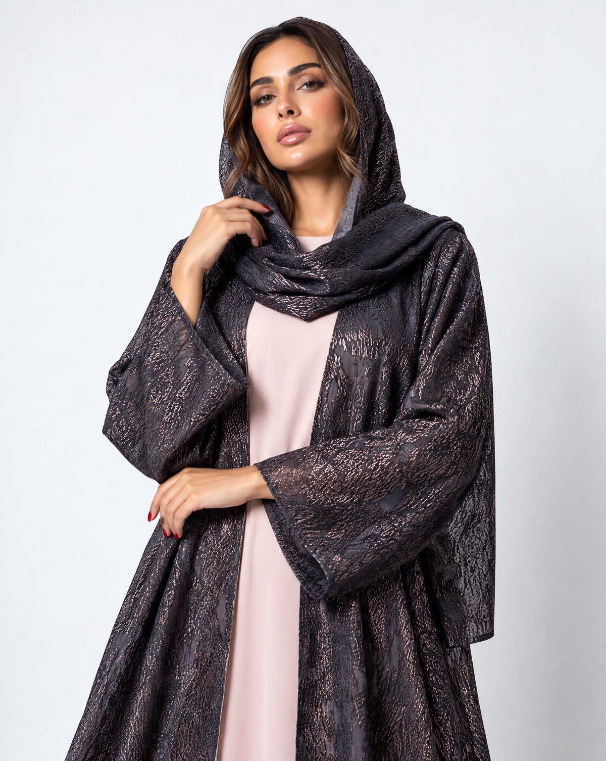 The Set – Light Pink Abaya - LUMAN ABAYAS - MIRA Y MANO