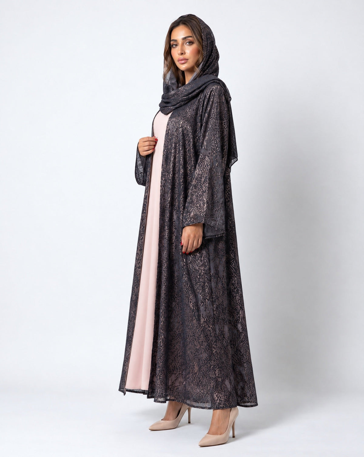 The Set – Light Pink Abaya - LUMAN ABAYAS - MIRA Y MANO