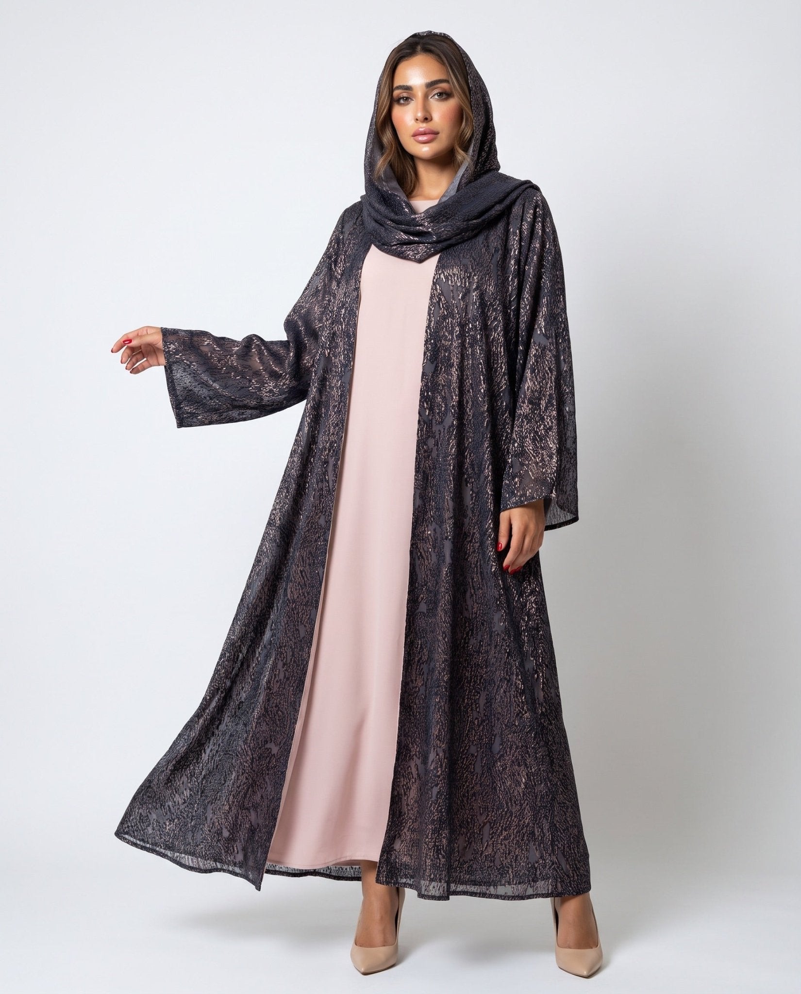 The Set – Light Pink Abaya - LUMAN ABAYAS - MIRA Y MANO