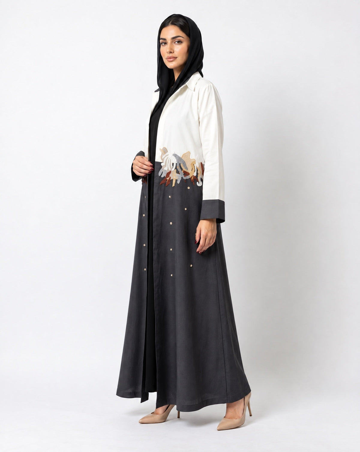 The Shirt – Dark Gray Abaya - LUMAN ABAYAS - MIRA Y MANO