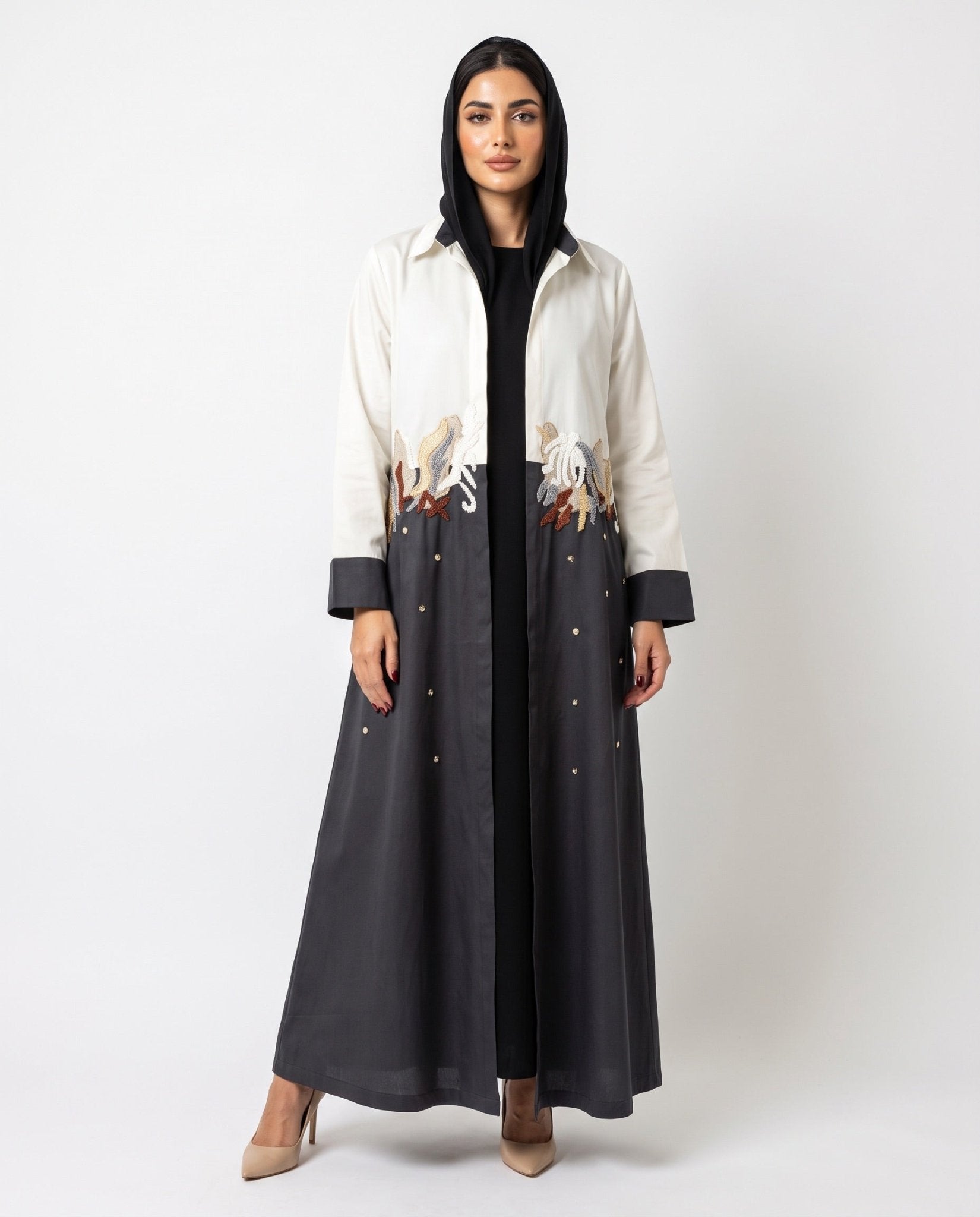The Shirt – Dark Gray Abaya - LUMAN ABAYAS - MIRA Y MANO