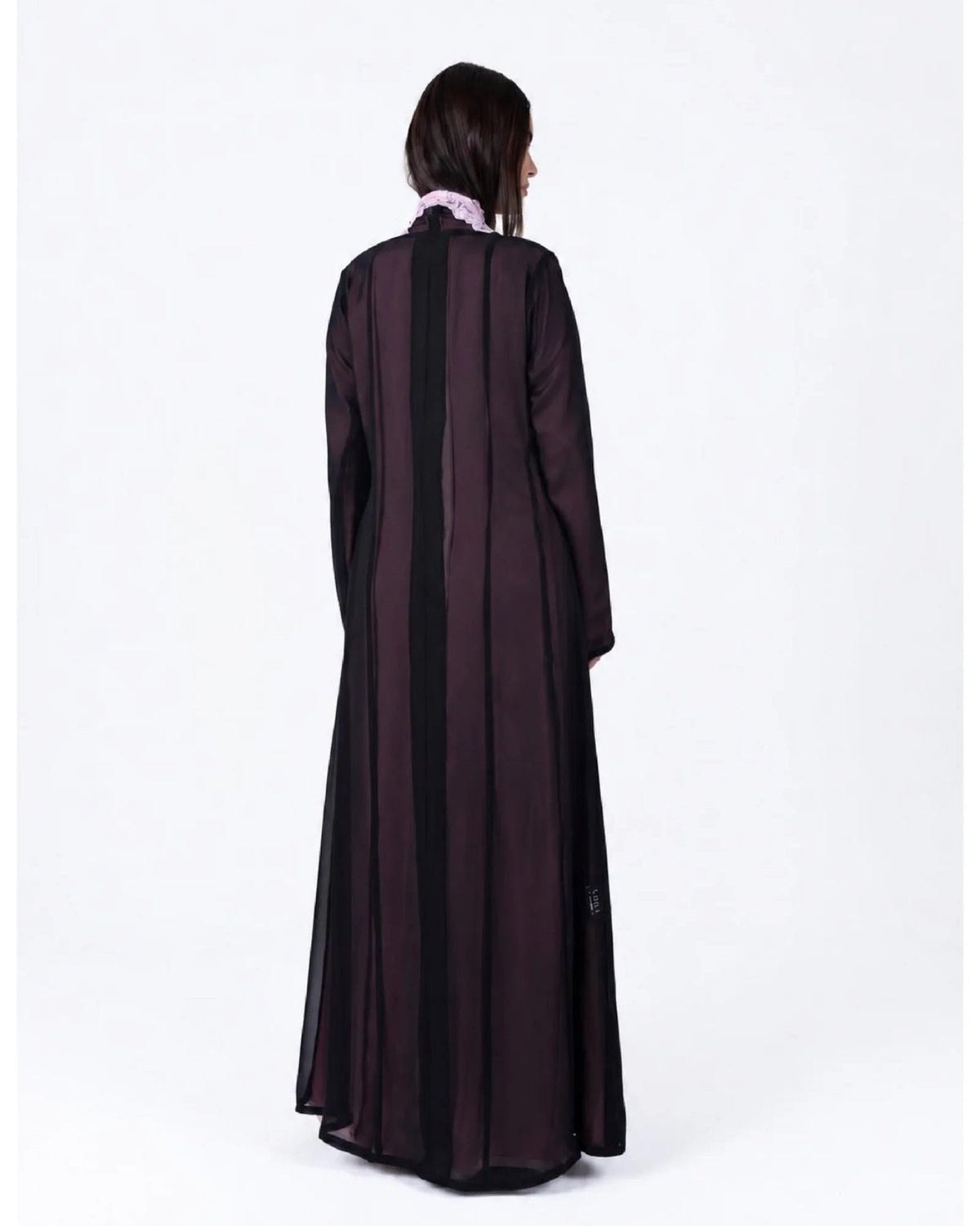 HC22 - Pink Silk Abaya - LUNA COUTURE - MIRA Y MANO