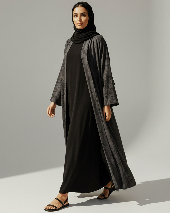 RAYA - BLK ABAYA - LUNA LINE - MIRA Y MANO