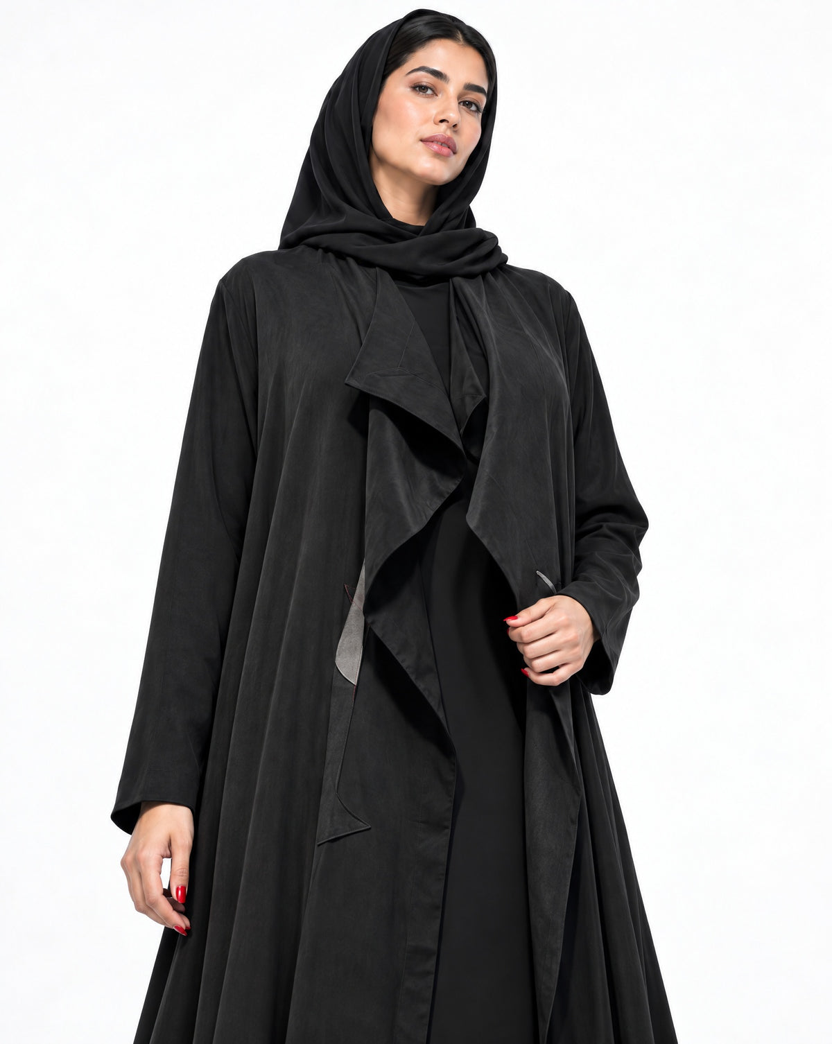 A-27 – عباية تينسل سوداء