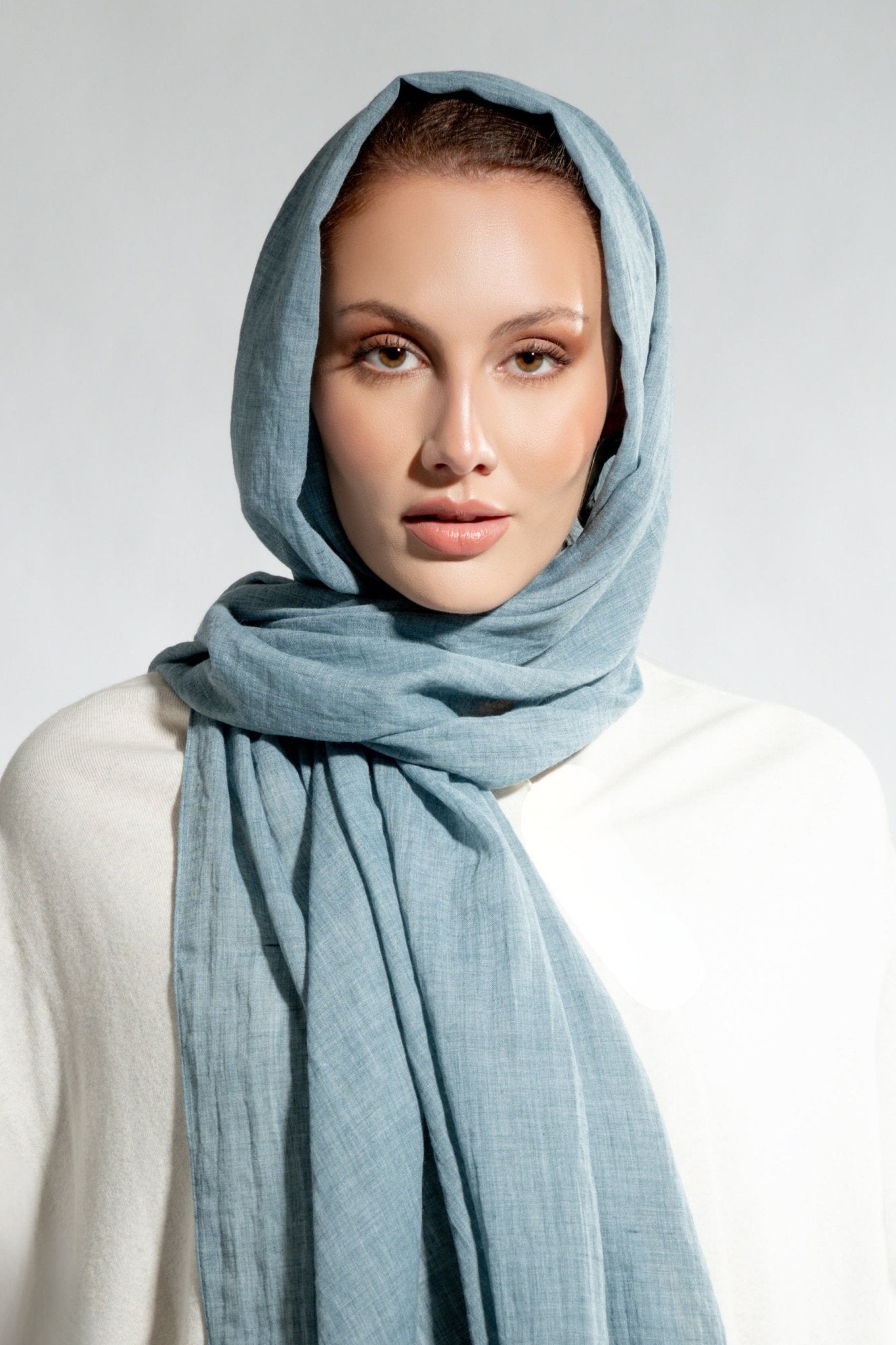 W21-26 – Blue Scarf - MAHA GHALAYINI - MIRA Y MANO