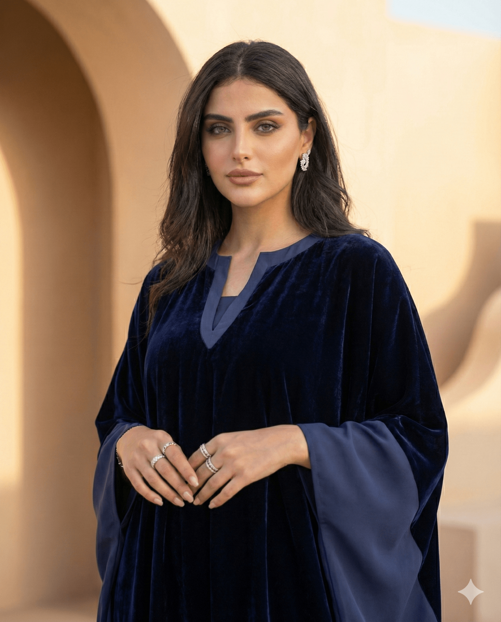 AIZA NAVY KAFTAN - MAISON ARABELLE - MIRA Y MANO