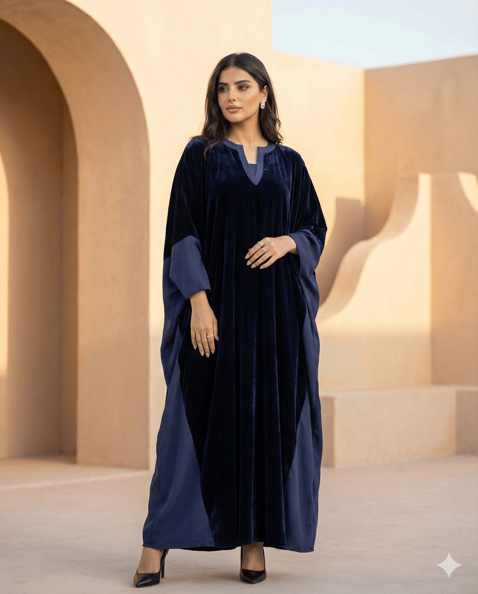 AIZA NAVY KAFTAN - MAISON ARABELLE - MIRA Y MANO