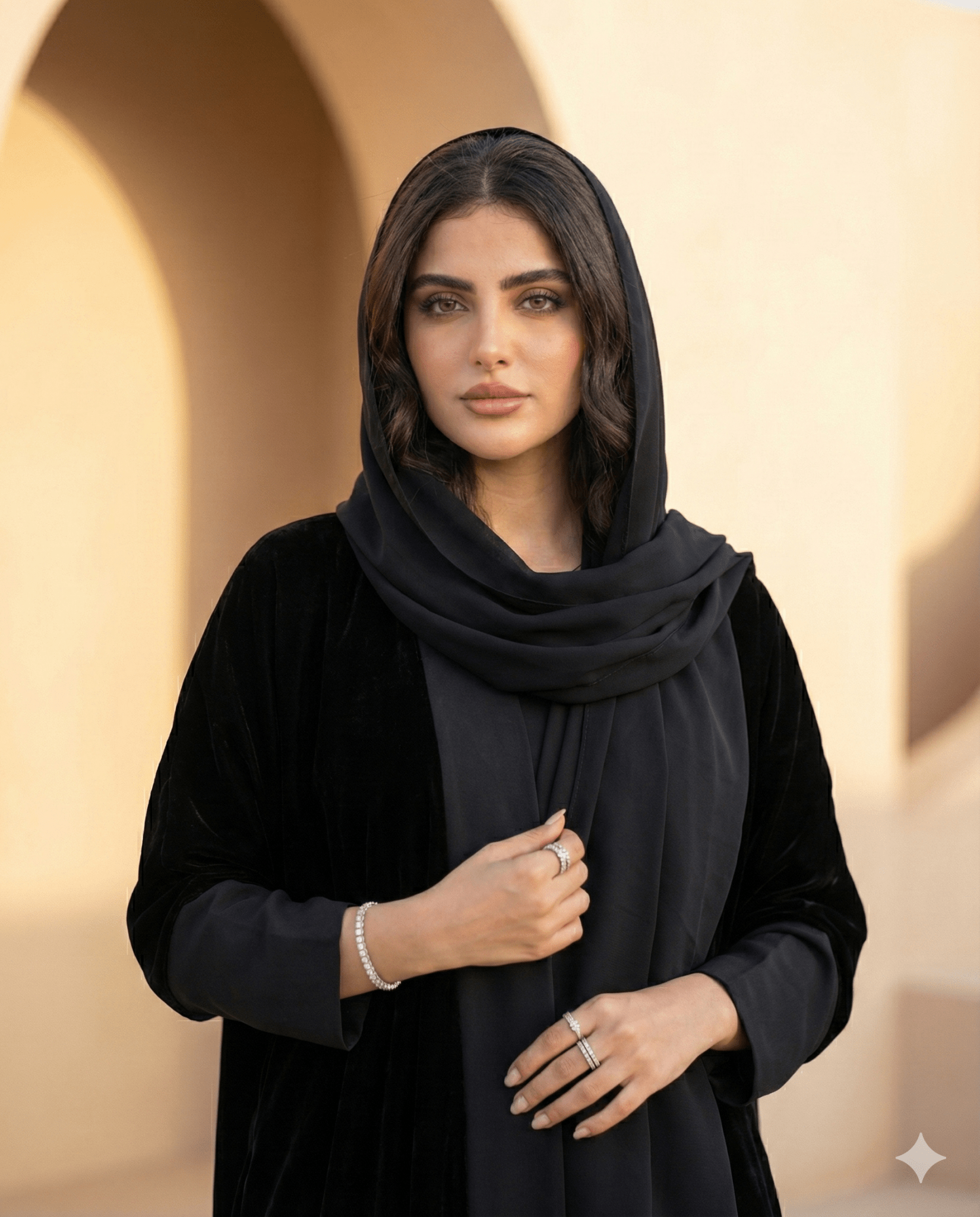 ALNOUD BLACK ABAYA - MAISON ARABELLE - MIRA Y MANO