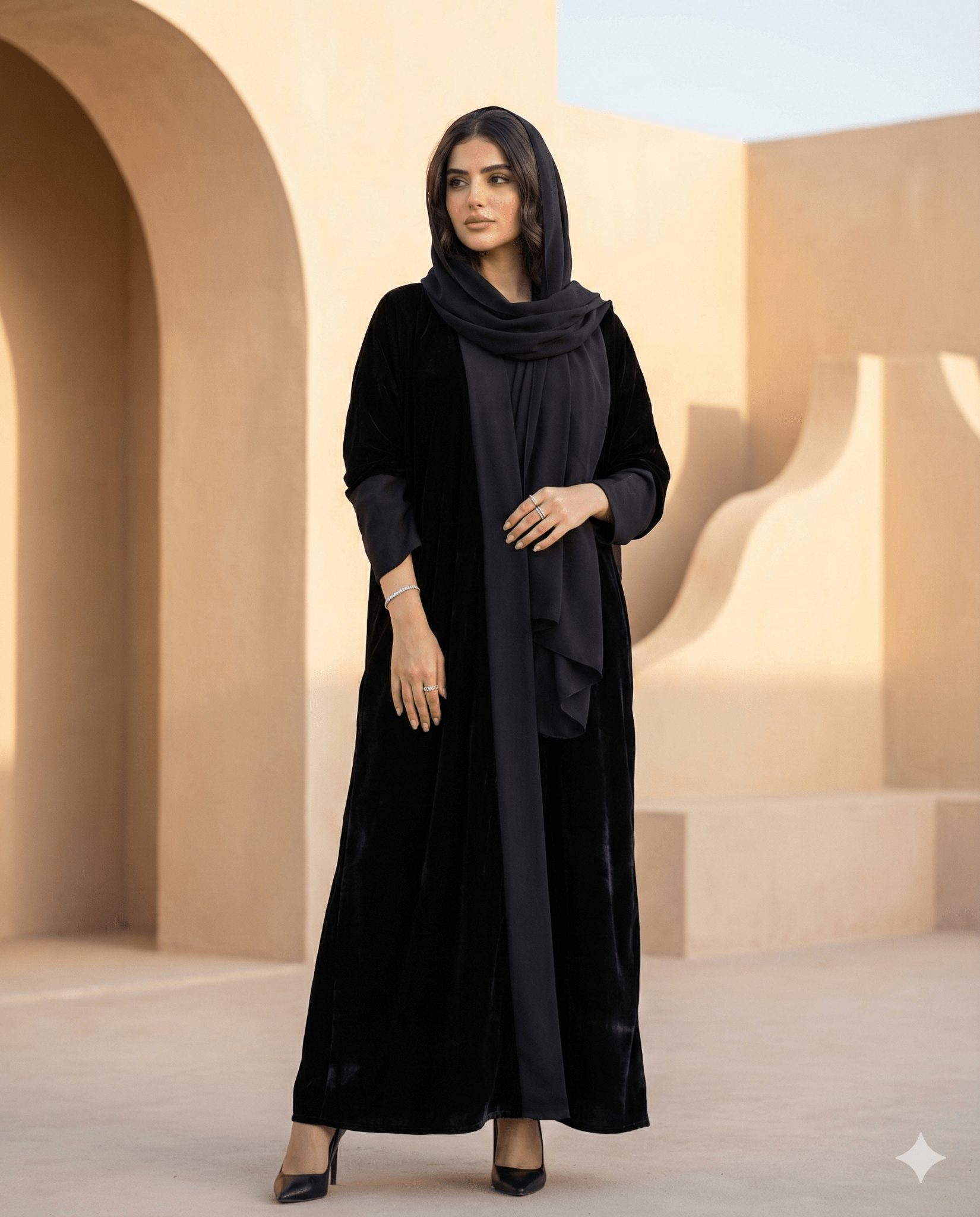 ALNOUD BLACK ABAYA - MAISON ARABELLE - MIRA Y MANO