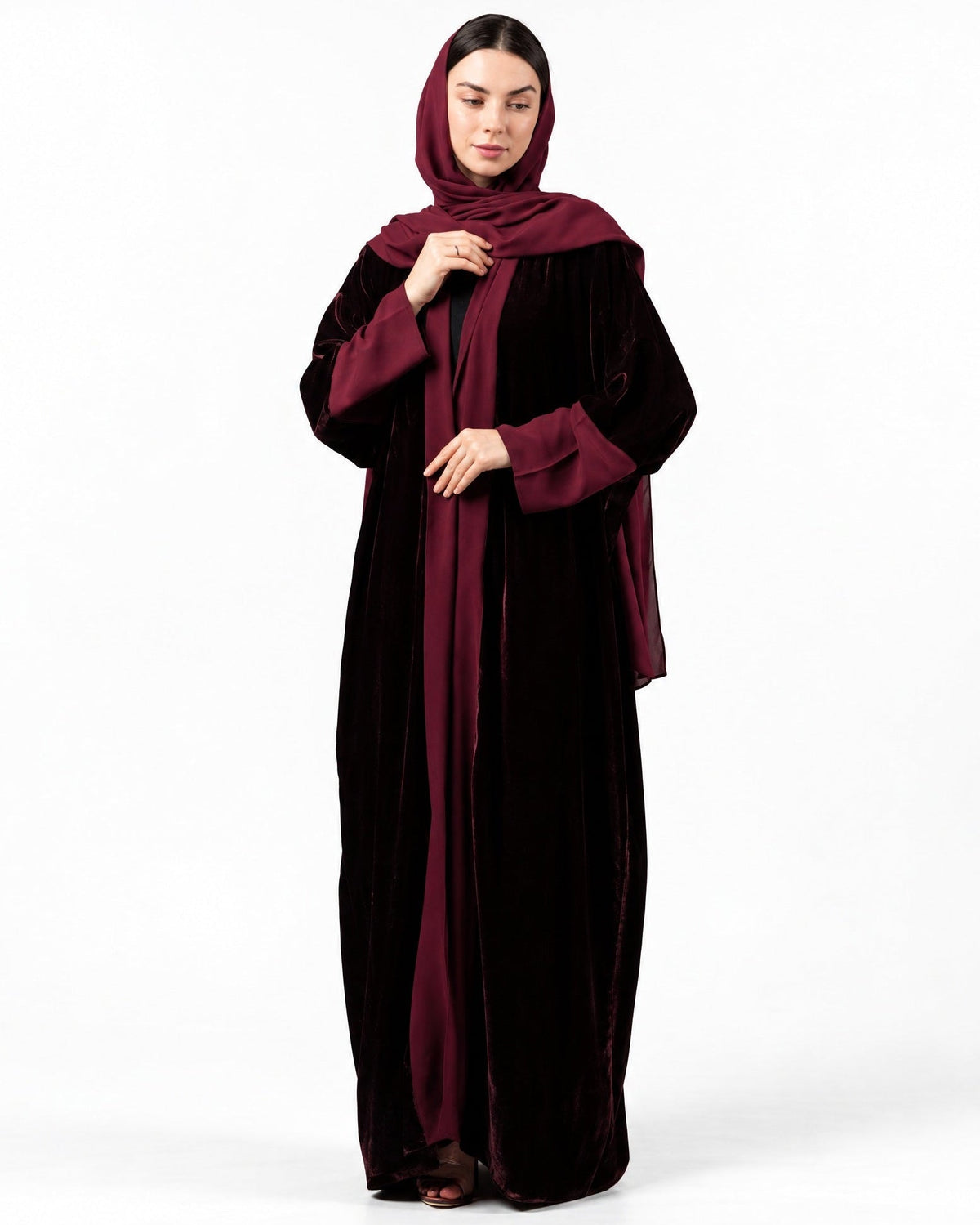 ALNOUD MAROON ABAYA - MAISON ARABELLE - MIRA Y MANO
