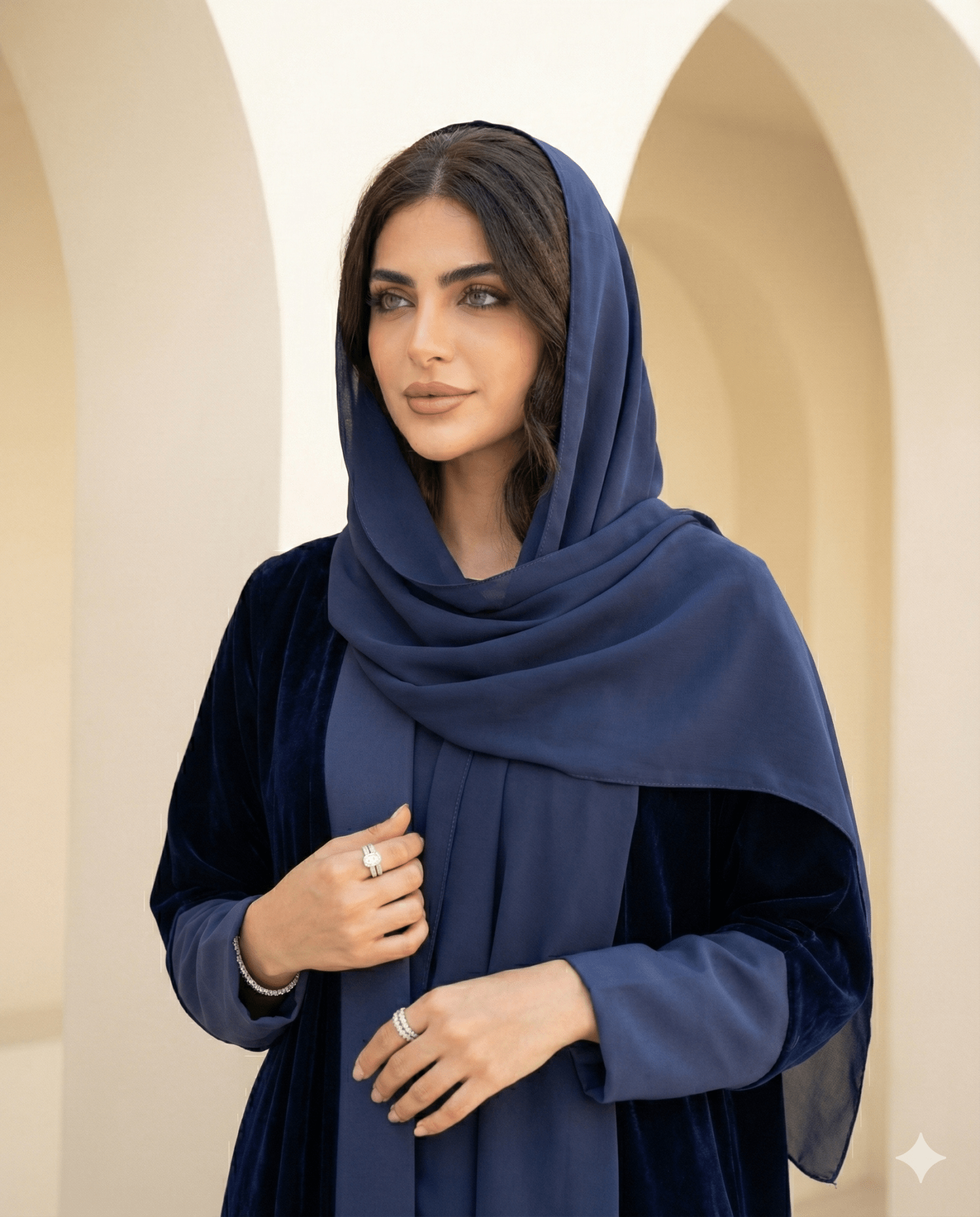 ALNOUD NAVY ABAYA - MAISON ARABELLE - MIRA Y MANO
