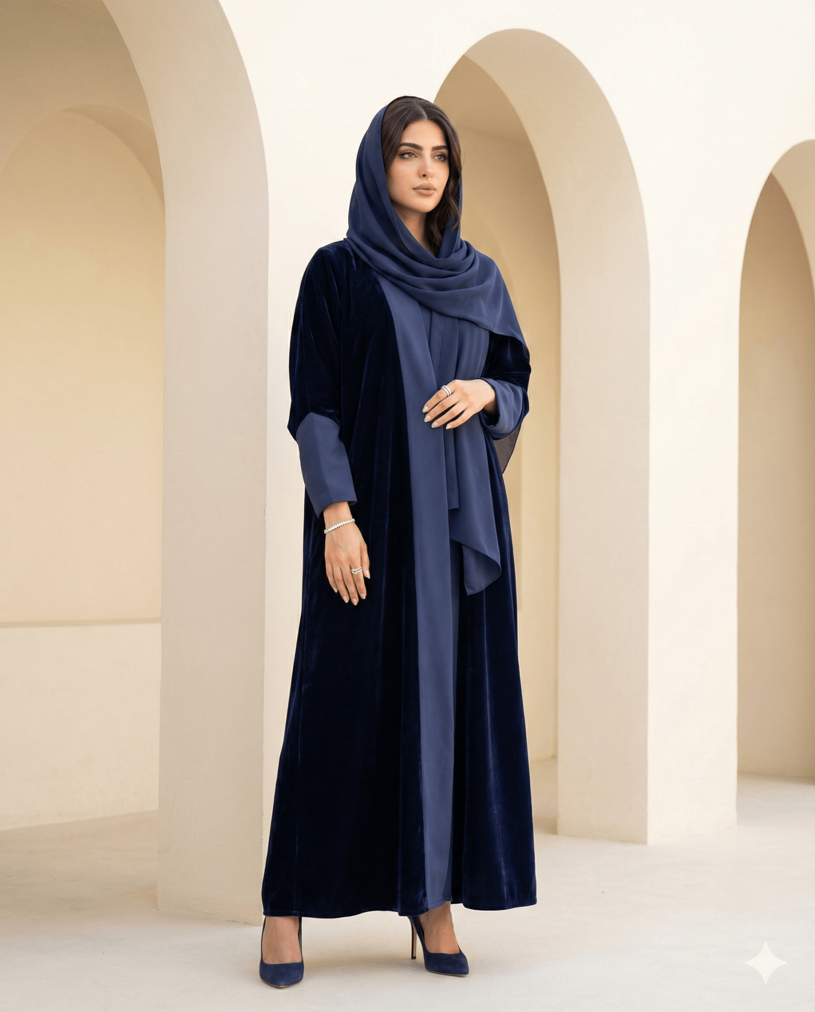 ALNOUD NAVY ABAYA - MAISON ARABELLE - MIRA Y MANO