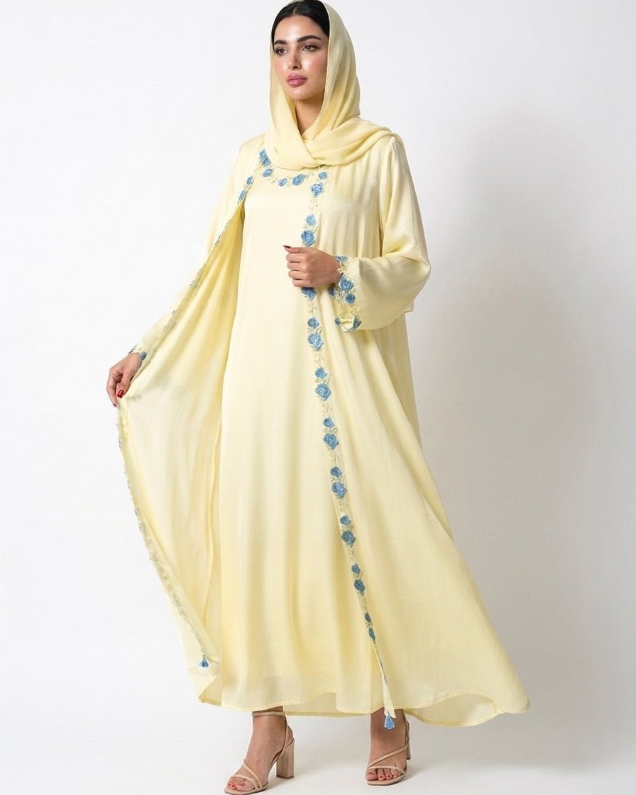 AYA YELLOW ABAYA SET - MAISON ARABELLE - MIRA Y MANO