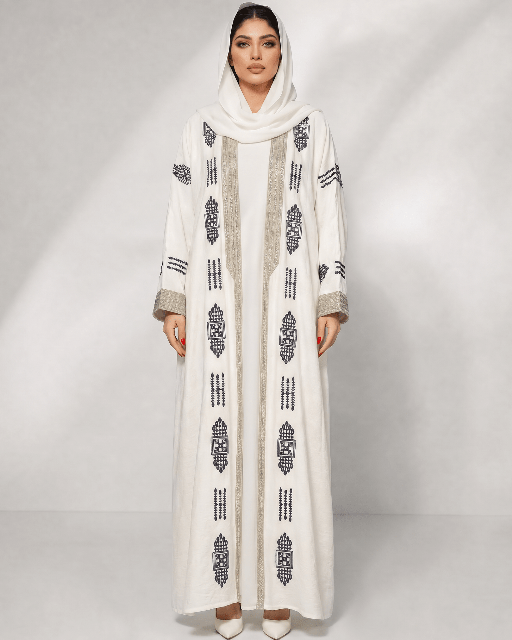 BADER WHITE ABAYA - MAISON ARABELLE - MIRA Y MANO