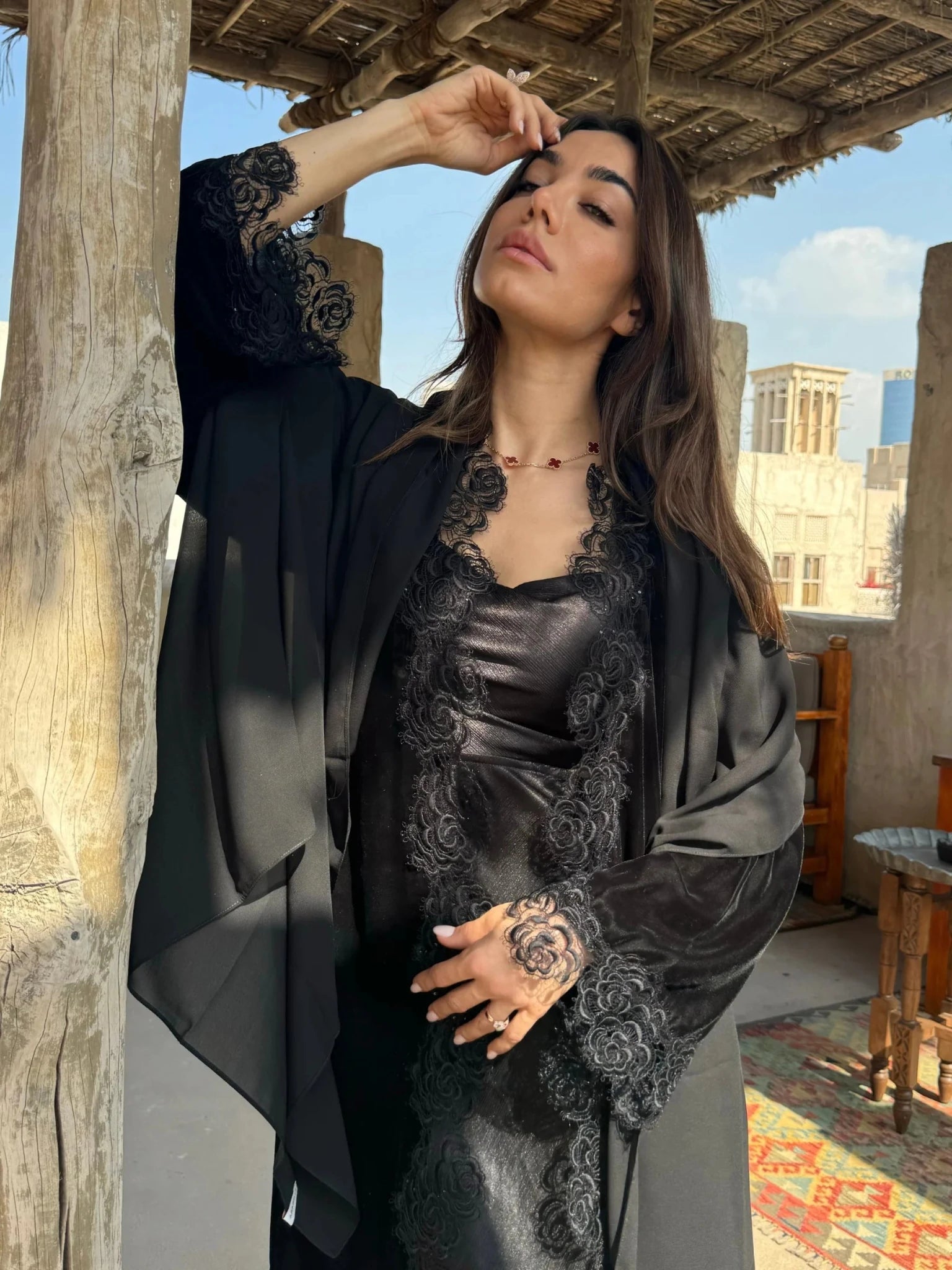 CAMELIA BLACK2 ABAYA - MAISON ARABELLE - MIRA Y MANO