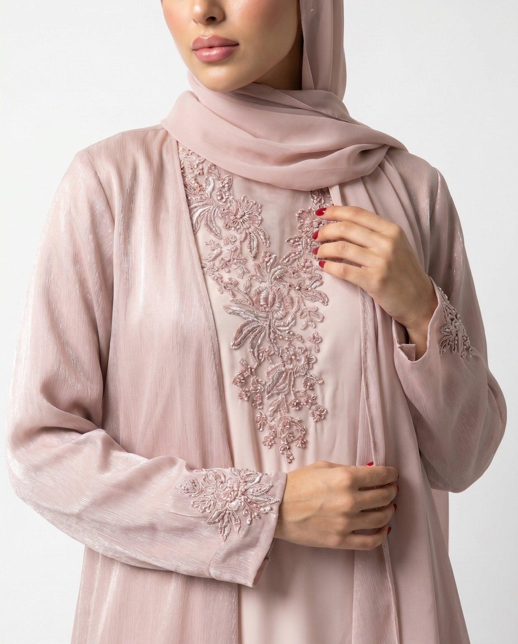 CHARLOTTE PINK ABAYA SET - MAISON ARABELLE - MIRA Y MANO