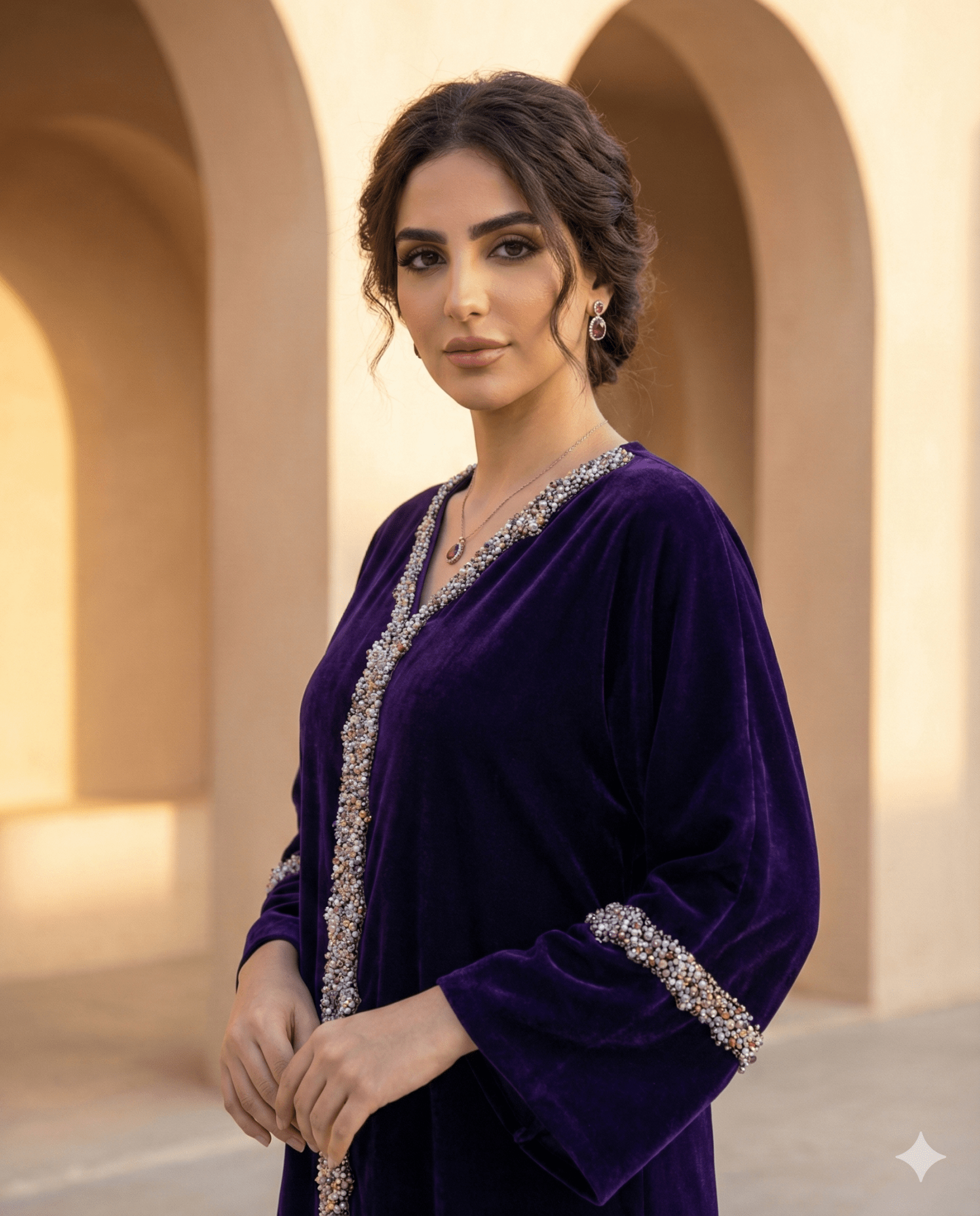 FARHANA INDIGO JALABIAH - MAISON ARABELLE - MIRA Y MANO
