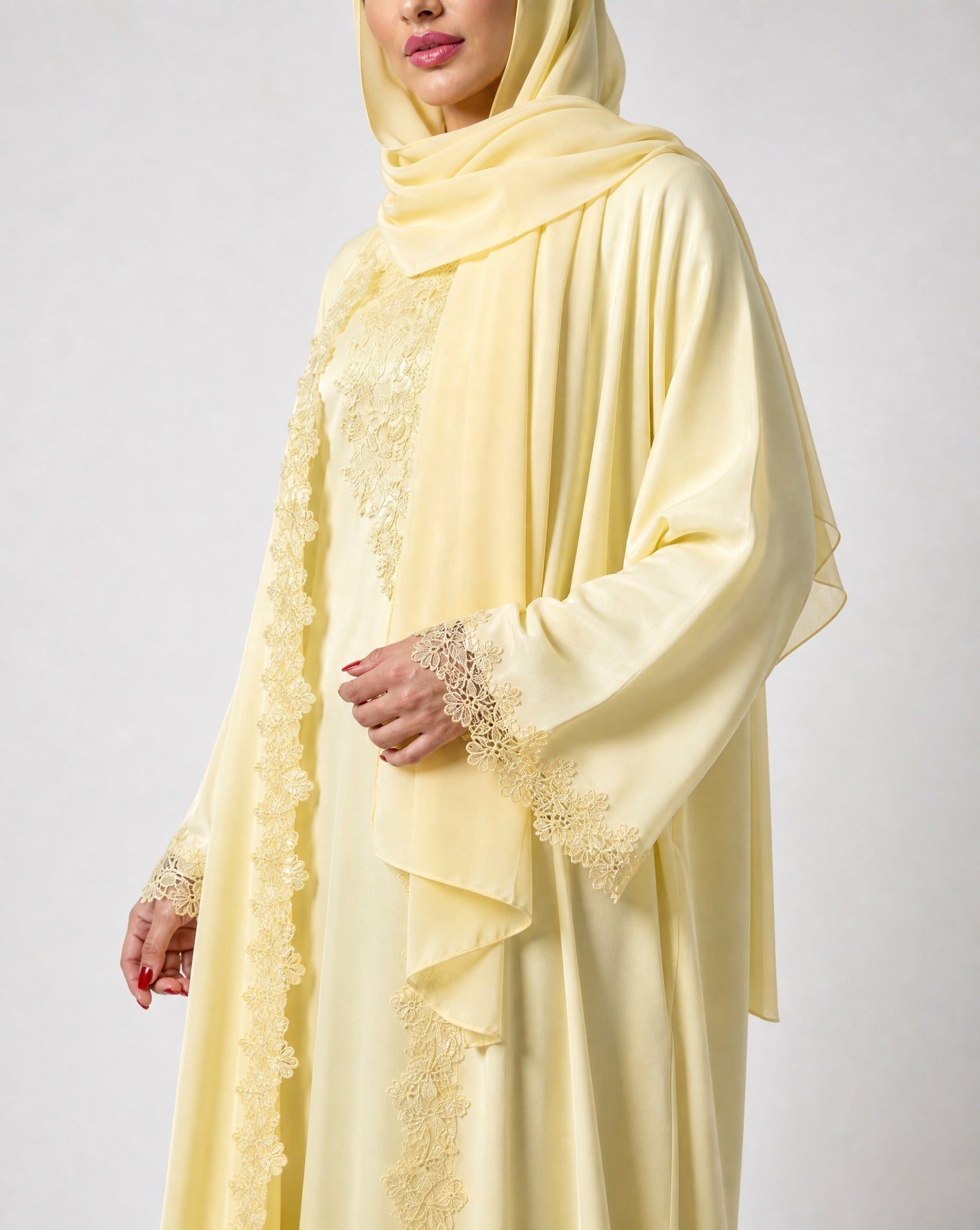 HAJAR YELLOW ABAYA SET - MAISON ARABELLE - MIRA Y MANO