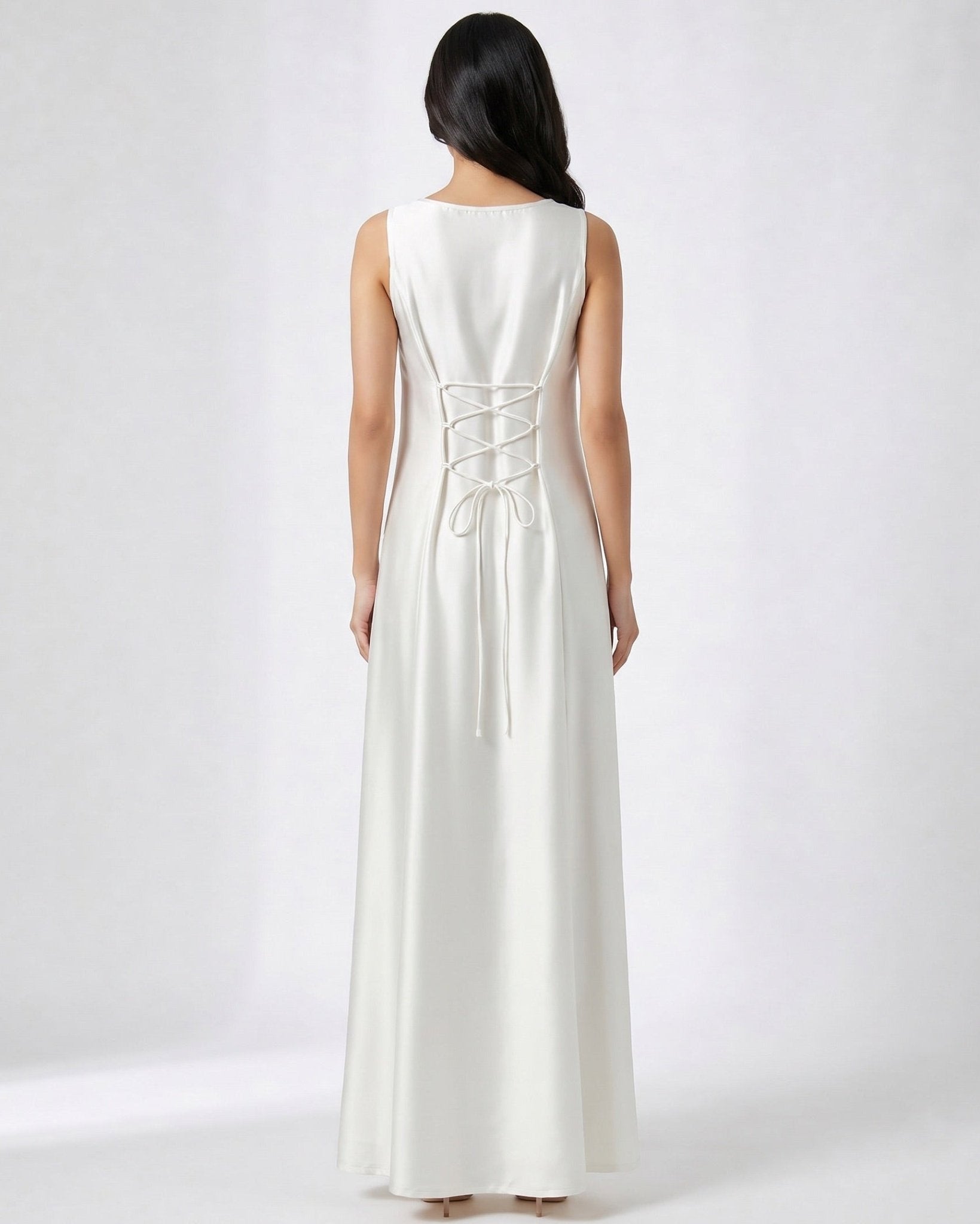 LADIA WHITE ABAYA SET - MAISON ARABELLE - MIRA Y MANO