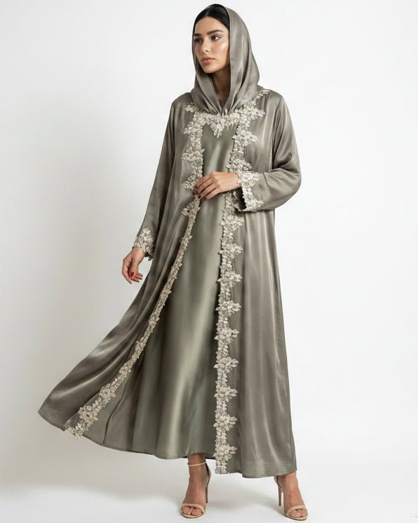 LARA GRAY ABAYA SET - MAISON ARABELLE - MIRA Y MANO