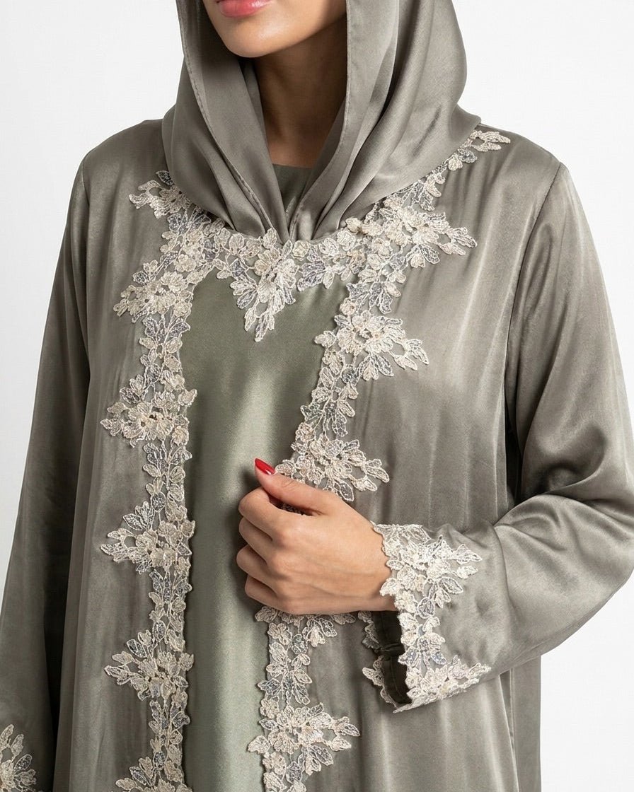 LARA GRAY ABAYA SET - MAISON ARABELLE - MIRA Y MANO