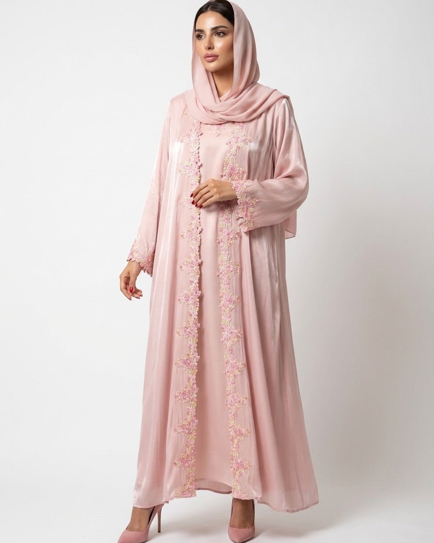 LARA PINK ABAYA SET - MAISON ARABELLE - MIRA Y MANO