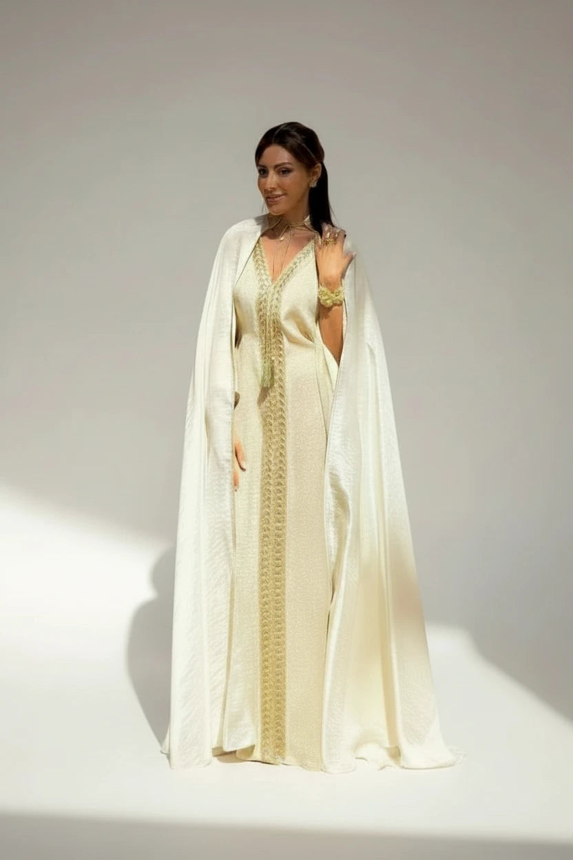 MALAKI IVORY KAFTAN - MAISON ARABELLE - MIRA Y MANO