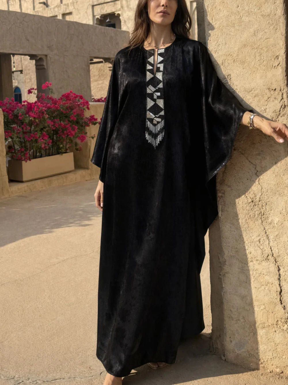 MAYRA BLACK KAFTAN - MAISON ARABELLE - MIRA Y MANO