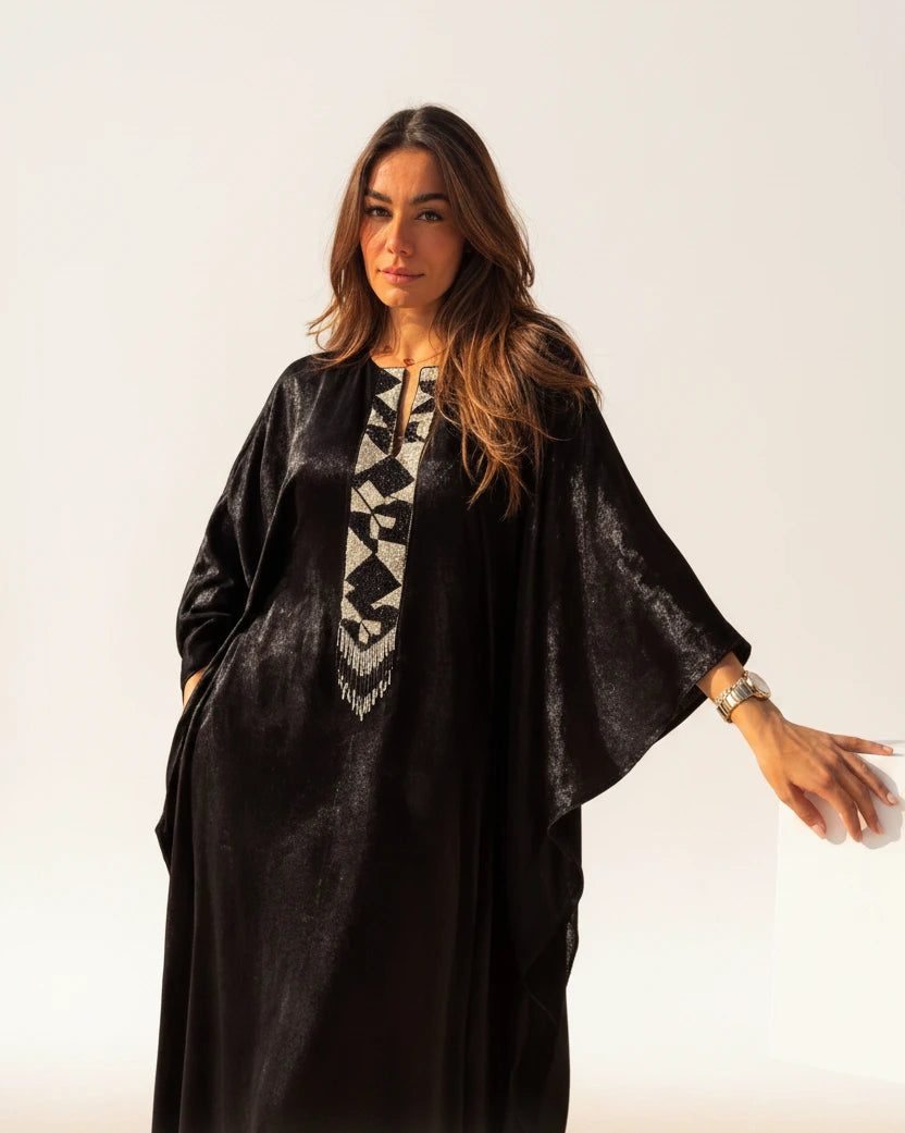 MAYRA BLACK KAFTAN - MAISON ARABELLE - MIRA Y MANO