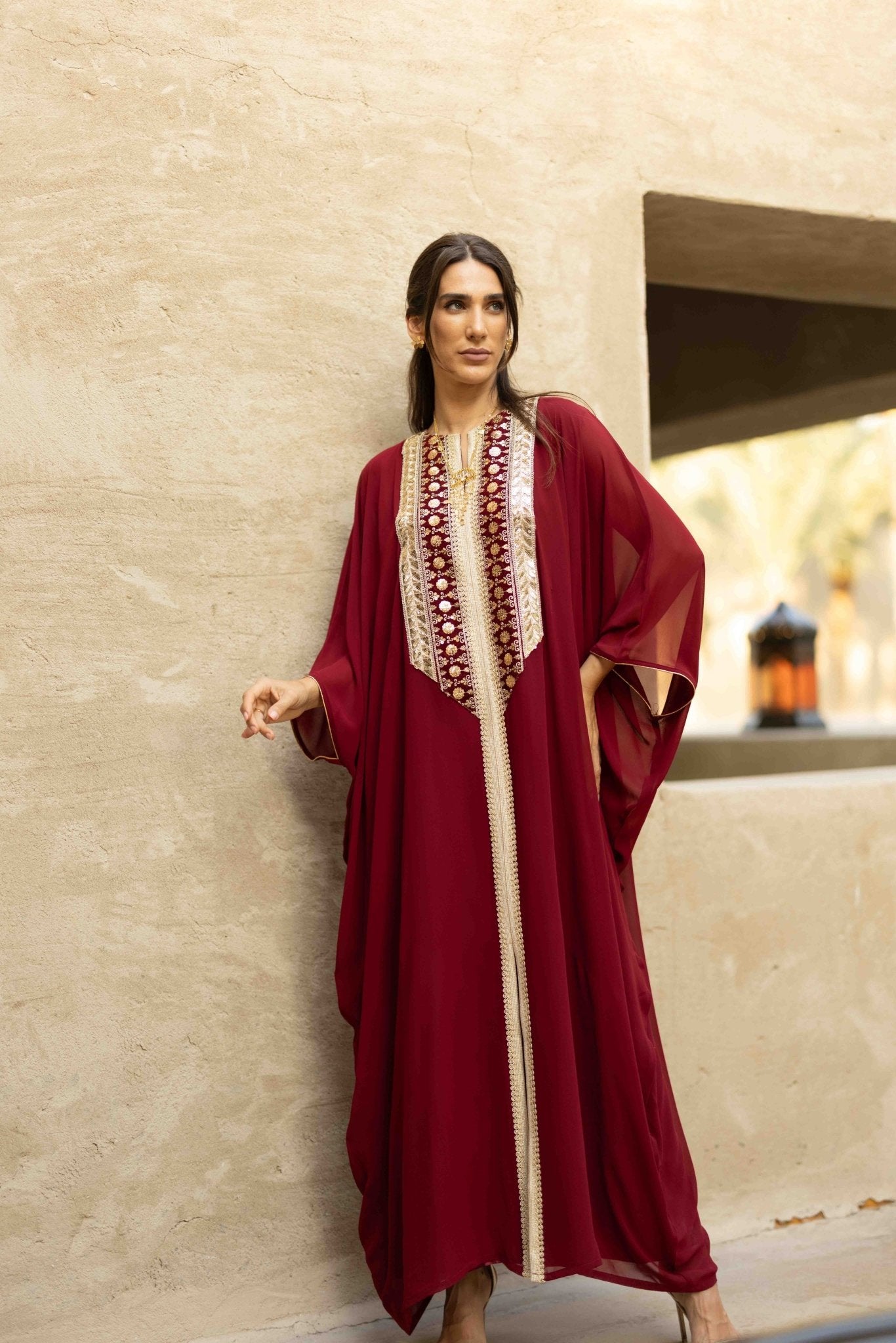 SAMIRA RED KAFTAN - MAISON ARABELLE - MIRA Y MANO