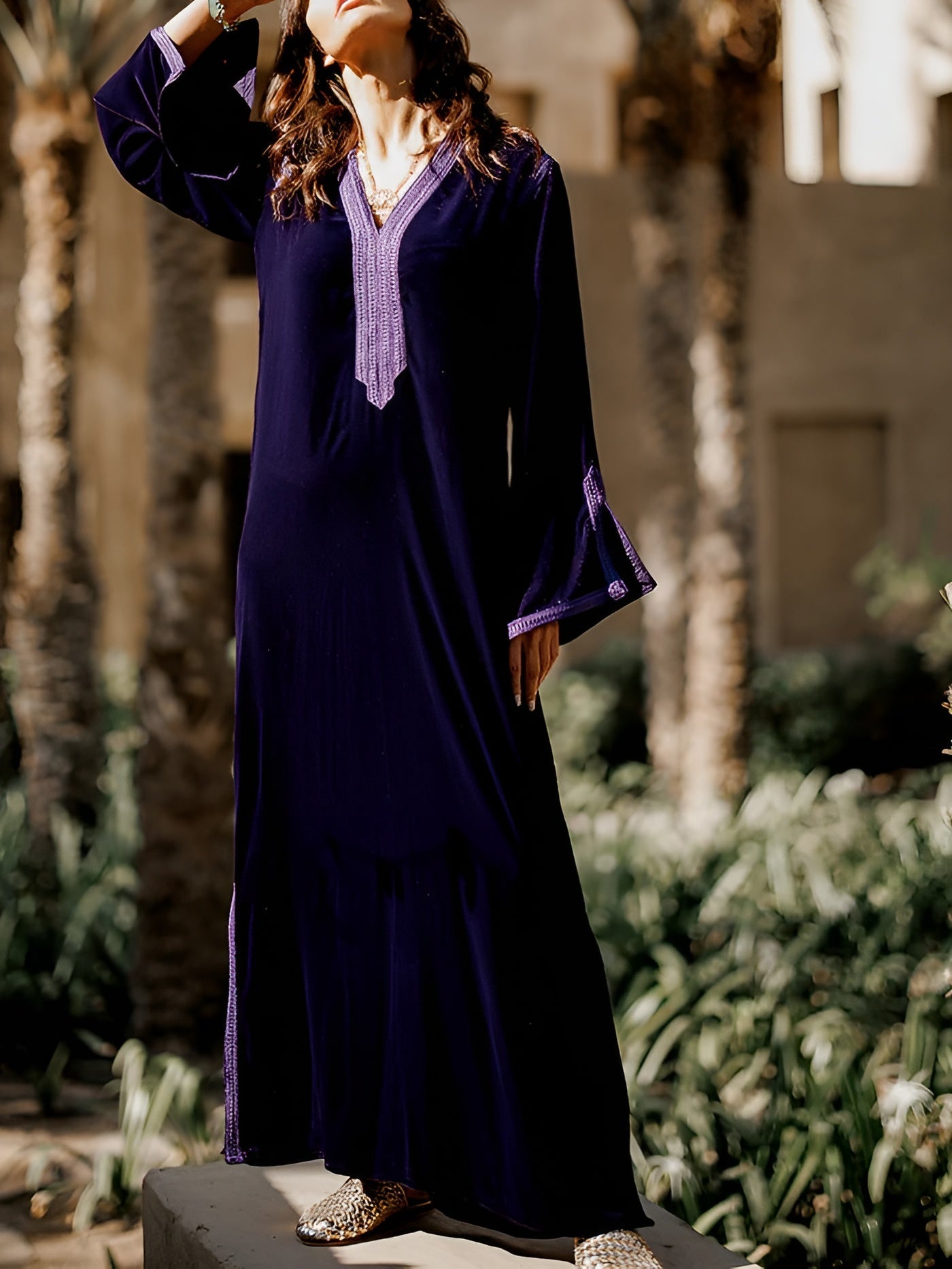 SANAA PURPLE KAFTAN - MAISON ARABELLE - MIRA Y MANO