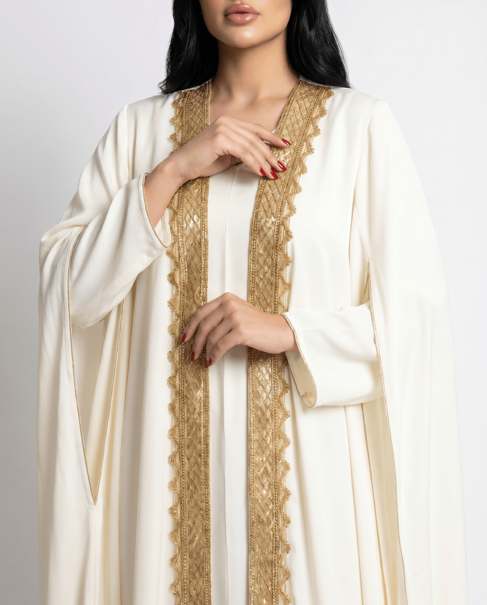 SOFIA OFFWHITE ABAYA SET - MAISON ARABELLE - MIRA Y MANO