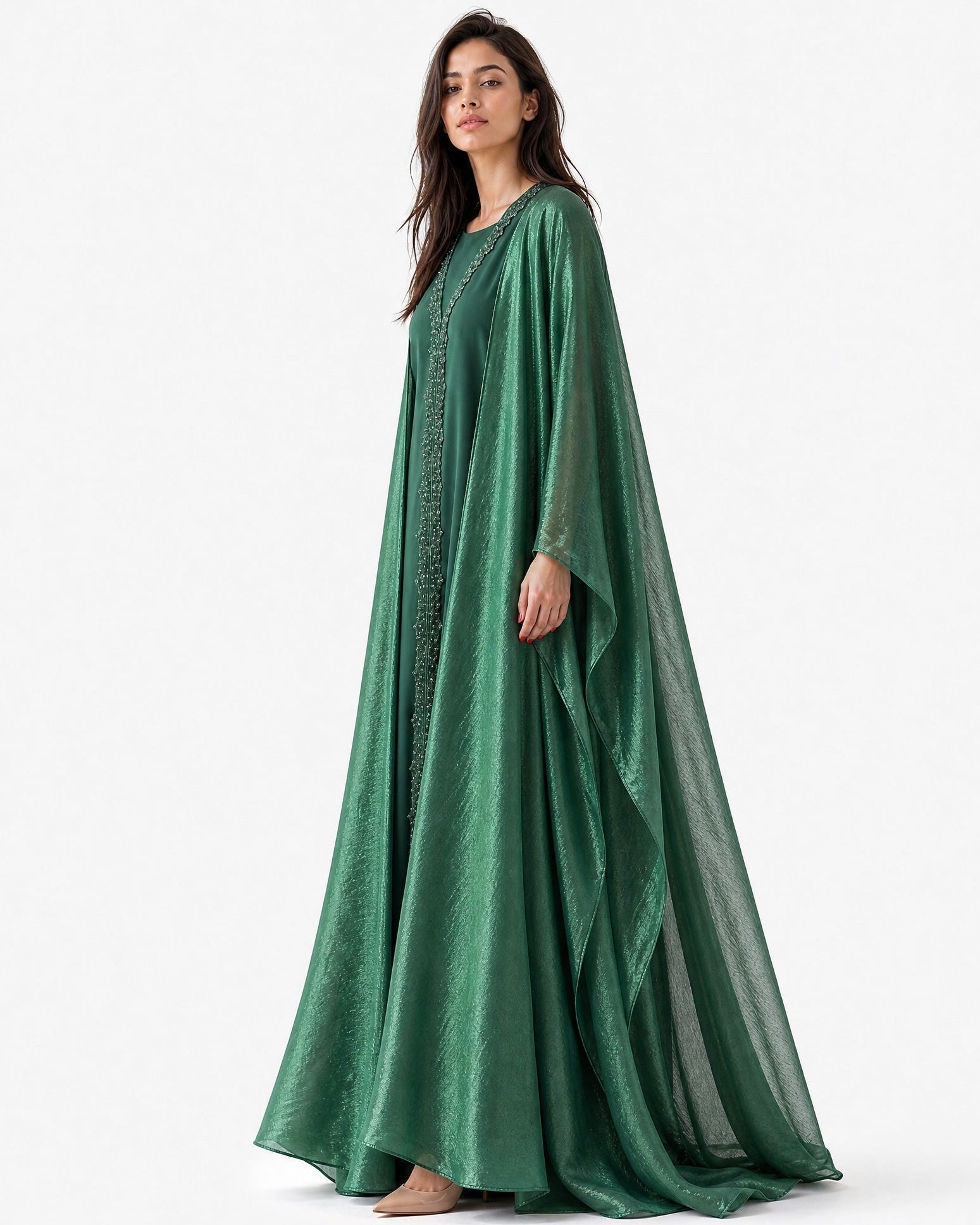 TALIA GREEN KAFTAN - MAISON ARABELLE - MIRA Y MANO