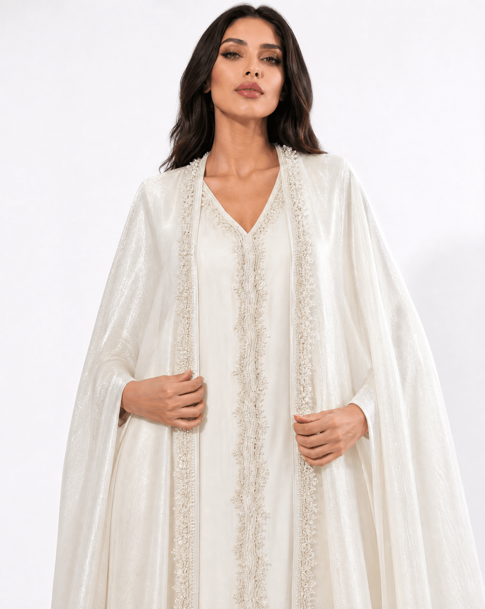 TALIA WHITE ABAYA SET - MAISON ARABELLE - MIRA Y MANO