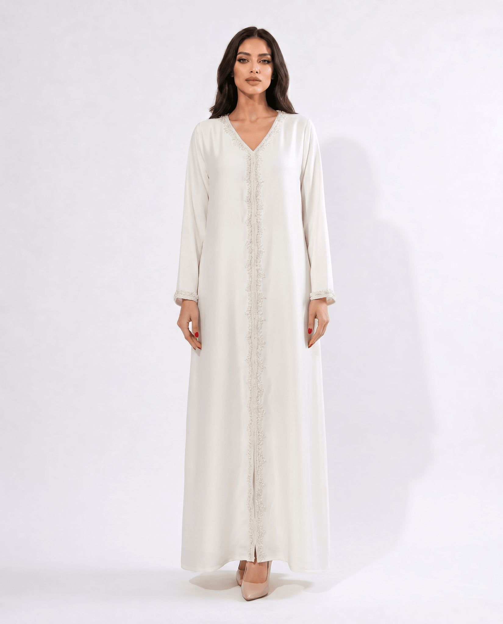 TALIA WHITE ABAYA SET - MAISON ARABELLE - MIRA Y MANO