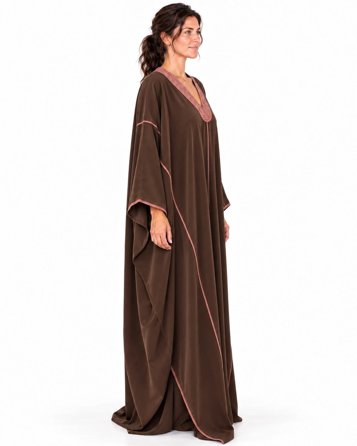 Naima Chocolate Kaftan - MIRA Y MANO