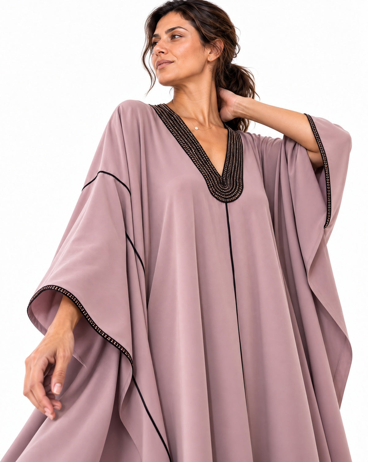 Naima Salmon Kaftan - MAISON MAJ - MIRA Y MANO