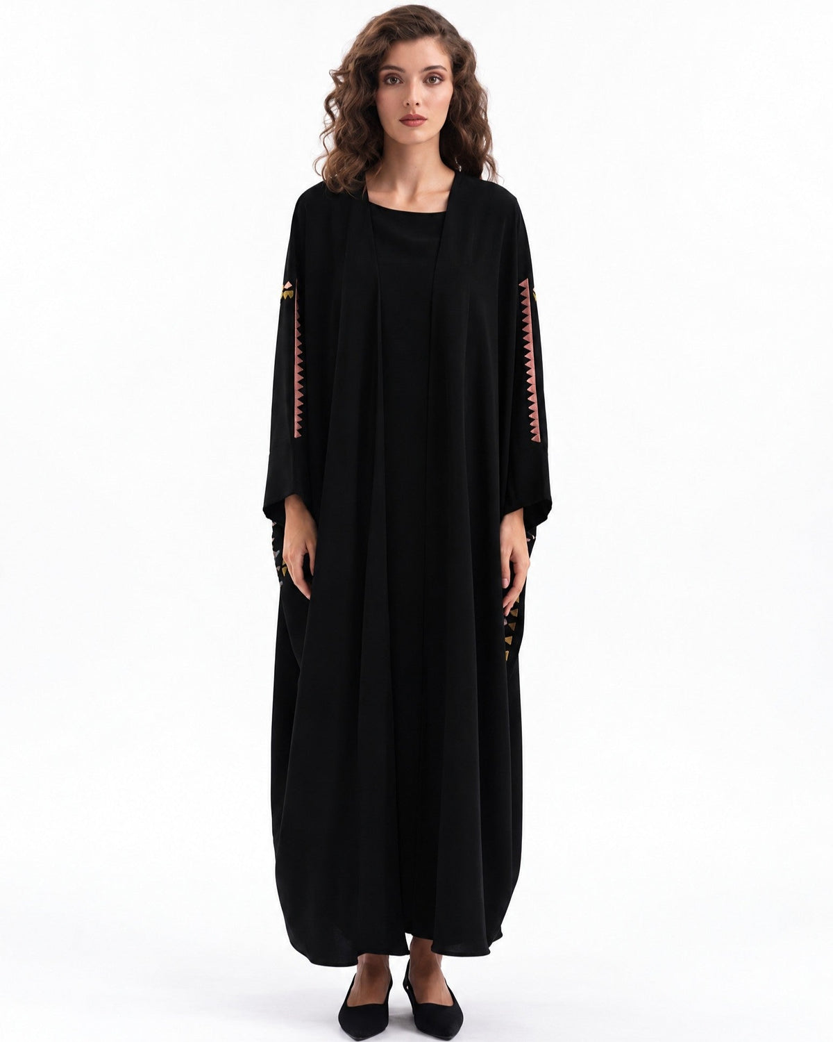 F26 A B1 - Black Crepe Abaya - MAISOON - MIRA Y MANO