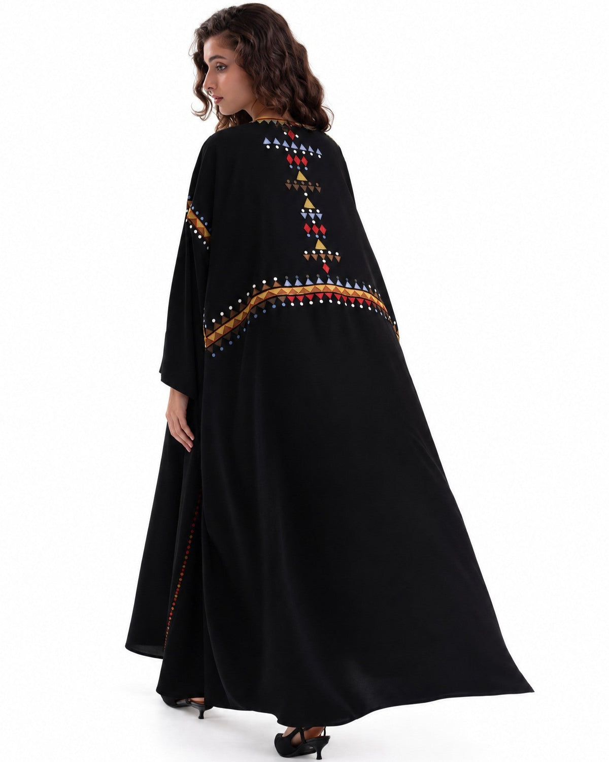 F26 A B3 - Black Crepe Abaya - MAISOON - MIRA Y MANO