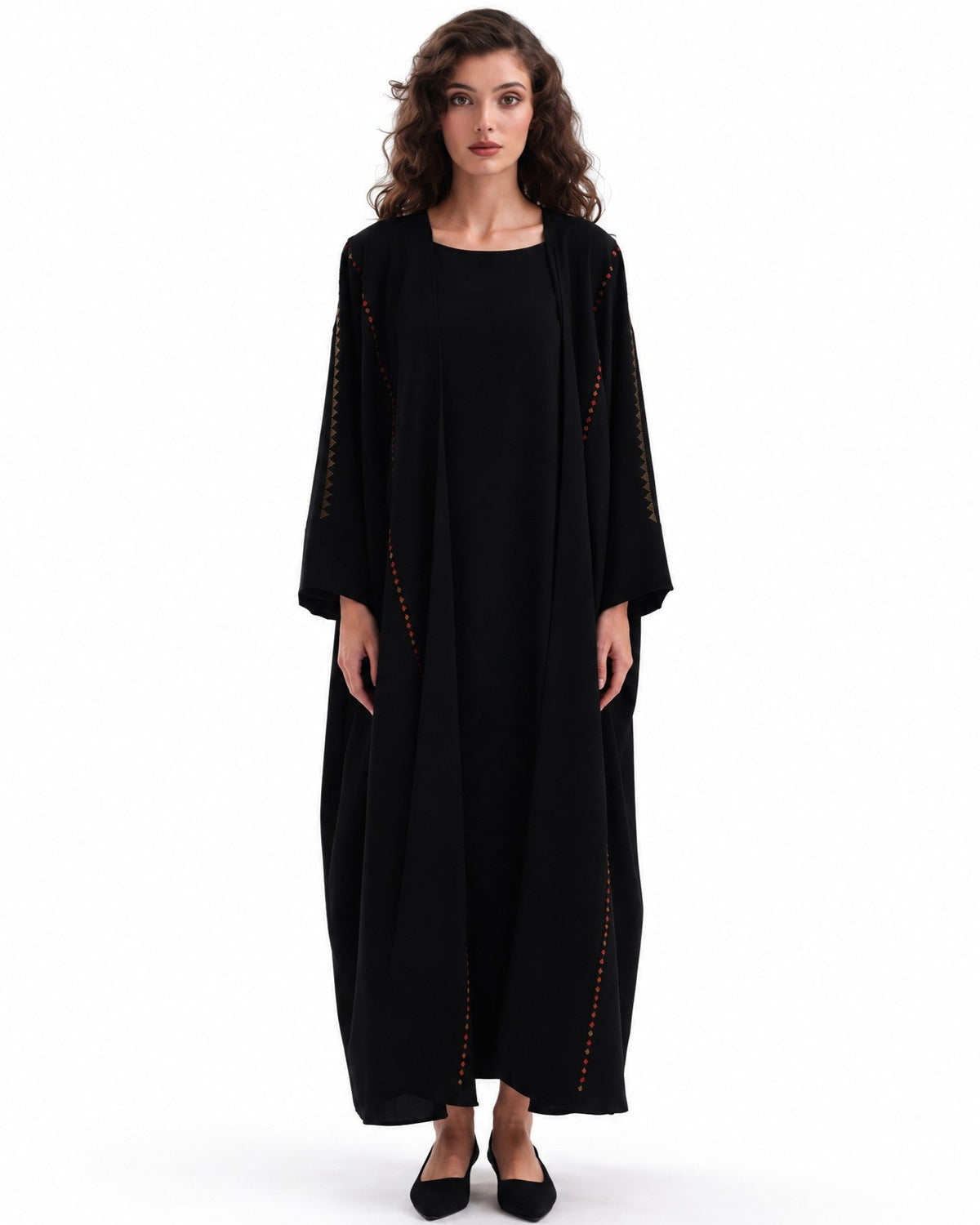 F26 A B3 - Black Crepe Abaya - MAISOON - MIRA Y MANO