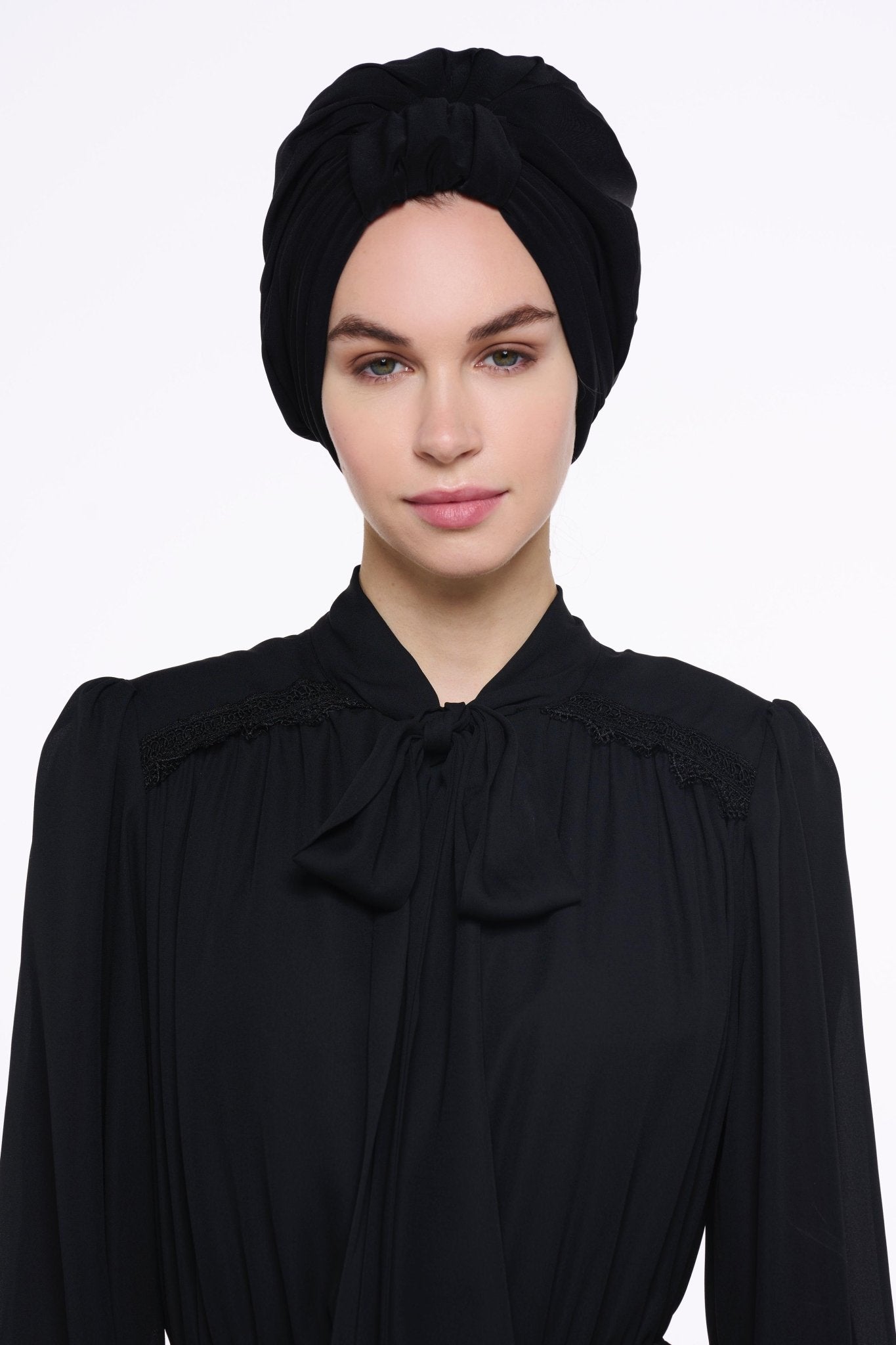 MH03 - 0017 - BK TURBAN HAT - MIHA - MIRA Y MANO